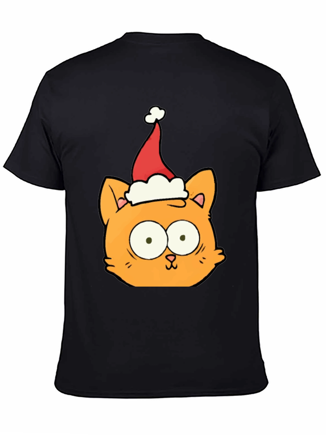 Christmas Cat T-Shirt - Black