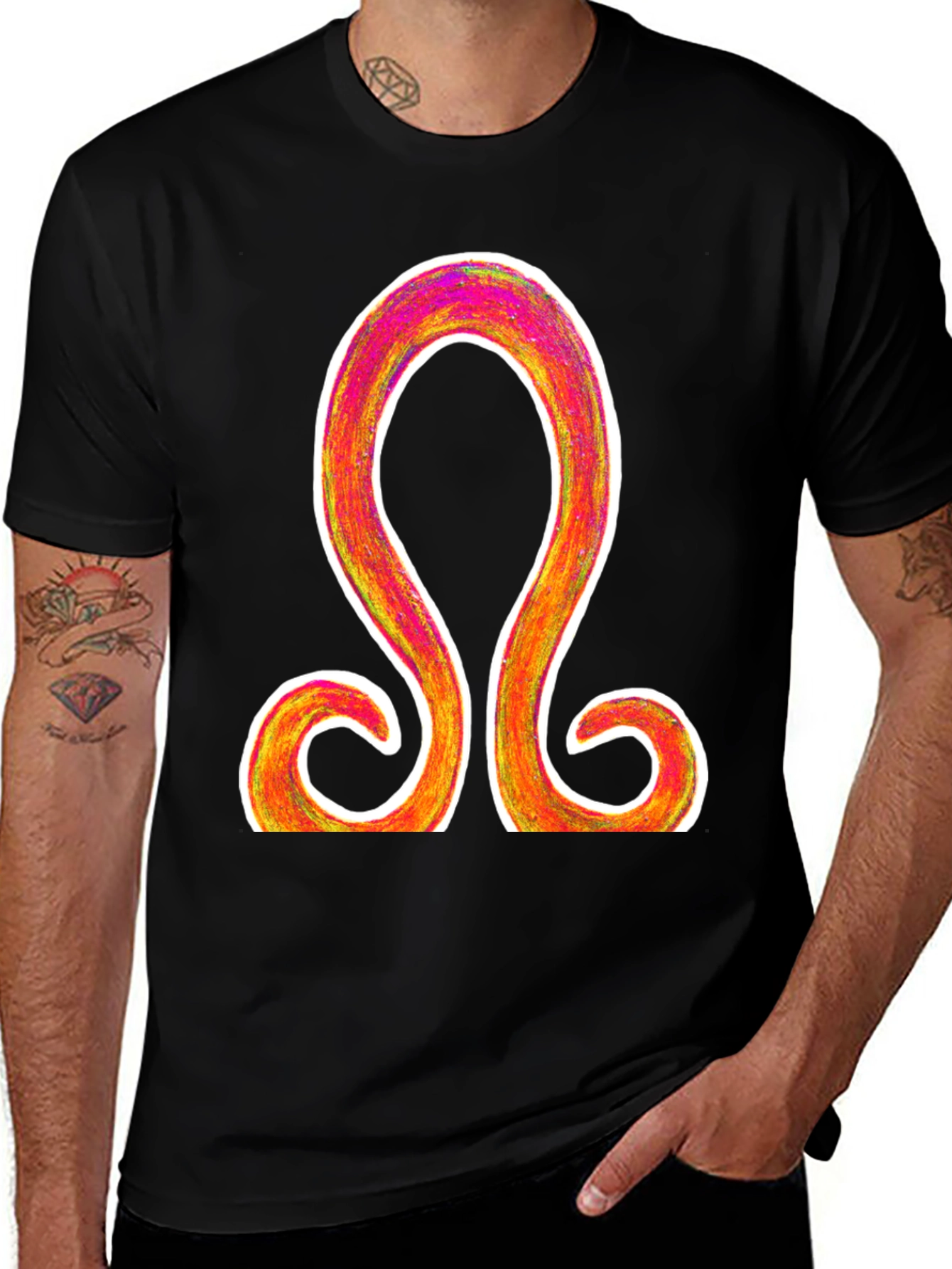 Omega Symbol Graphic Tee - Stylish and Unique Design