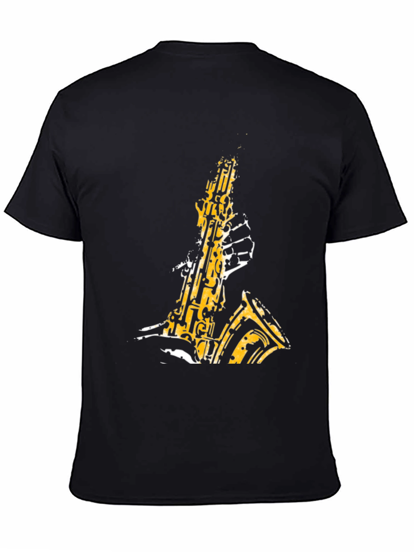Cool Saxophone Graphic Tee - Mens Black T-Shirt
