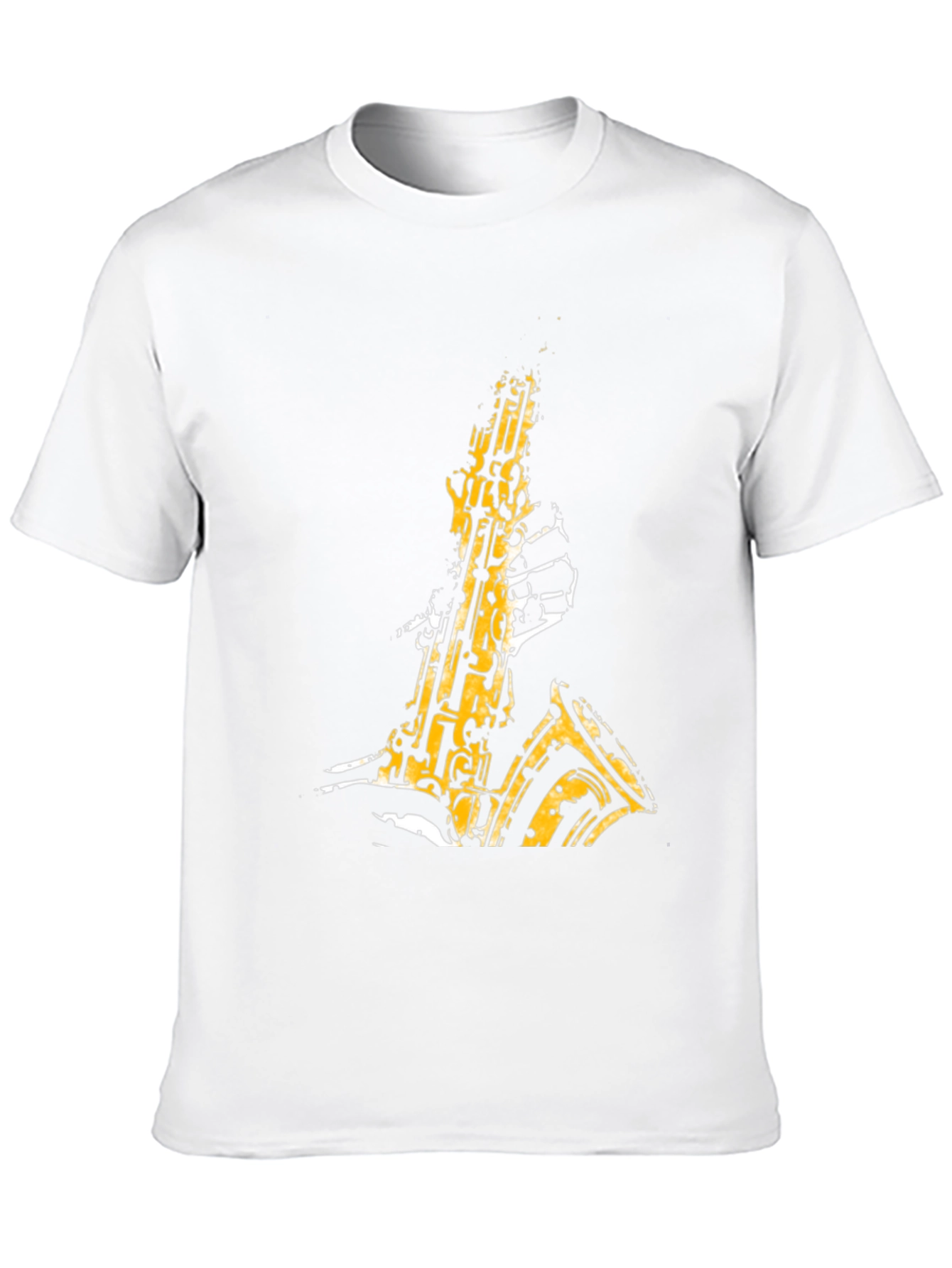 Cool Saxophone Graphic Tee - Mens Black T-Shirt