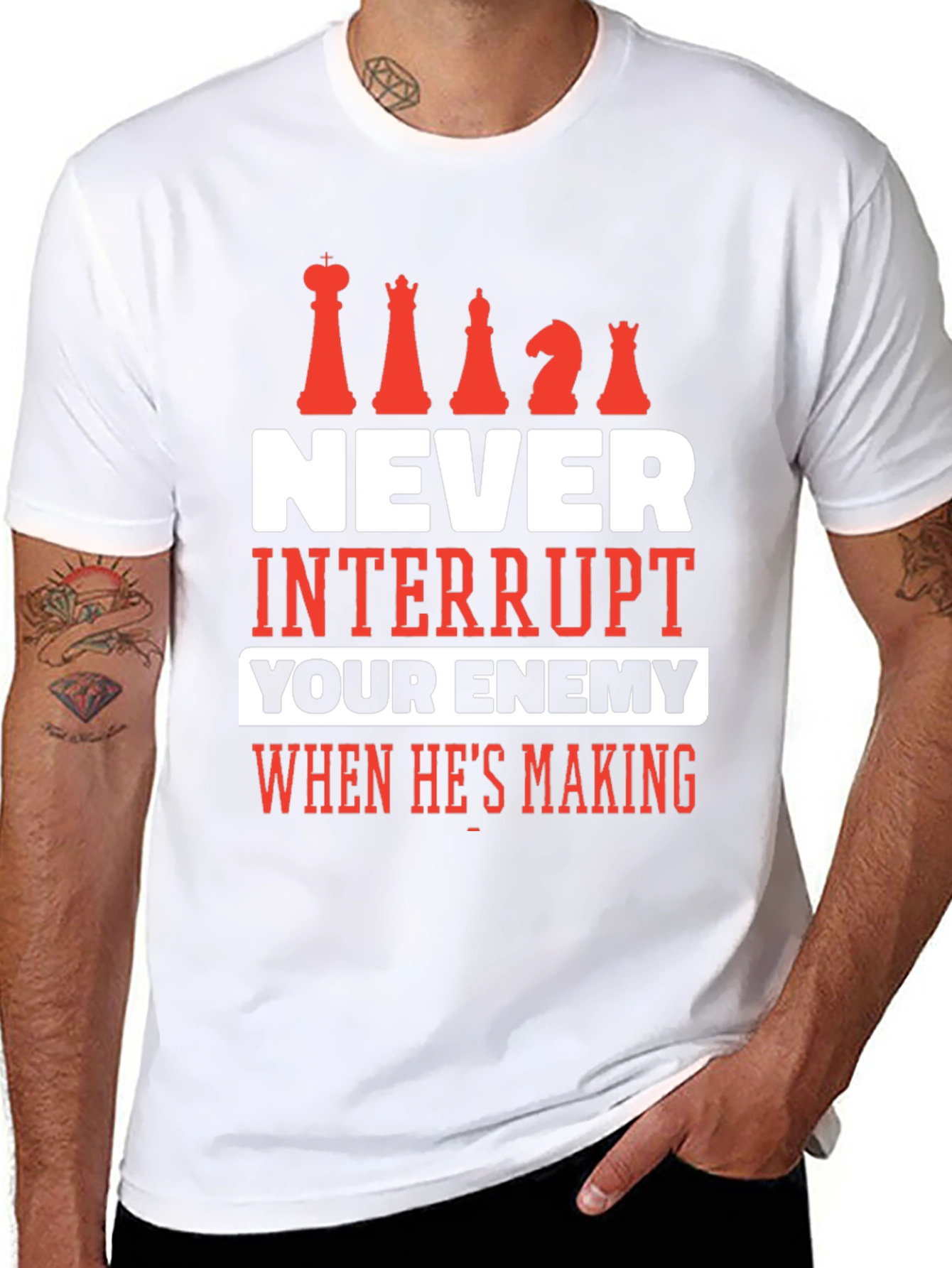 Chess T-Shirt - Never Interrupt Your Enemy Tee