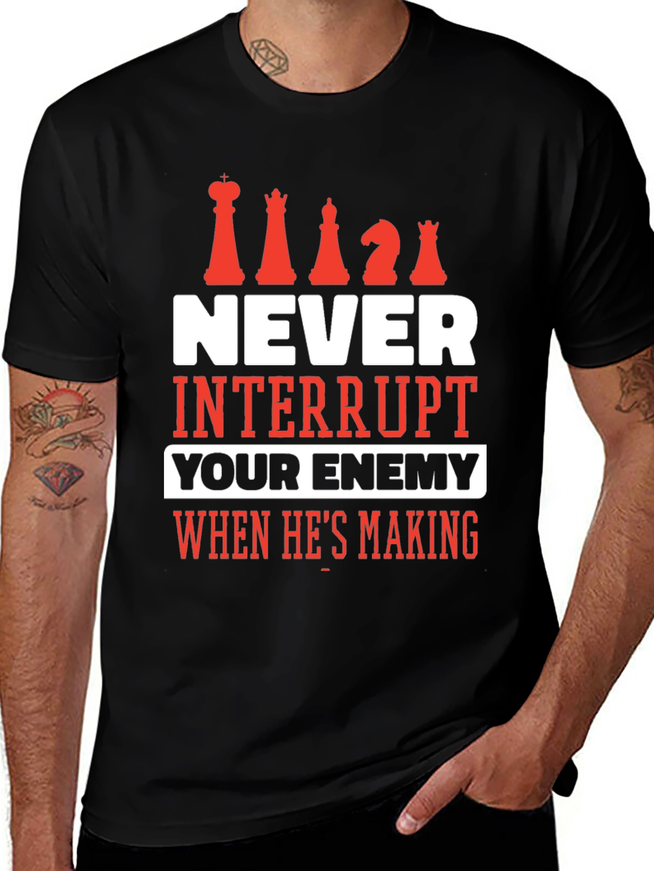 Chess T-Shirt - Never Interrupt Your Enemy Tee