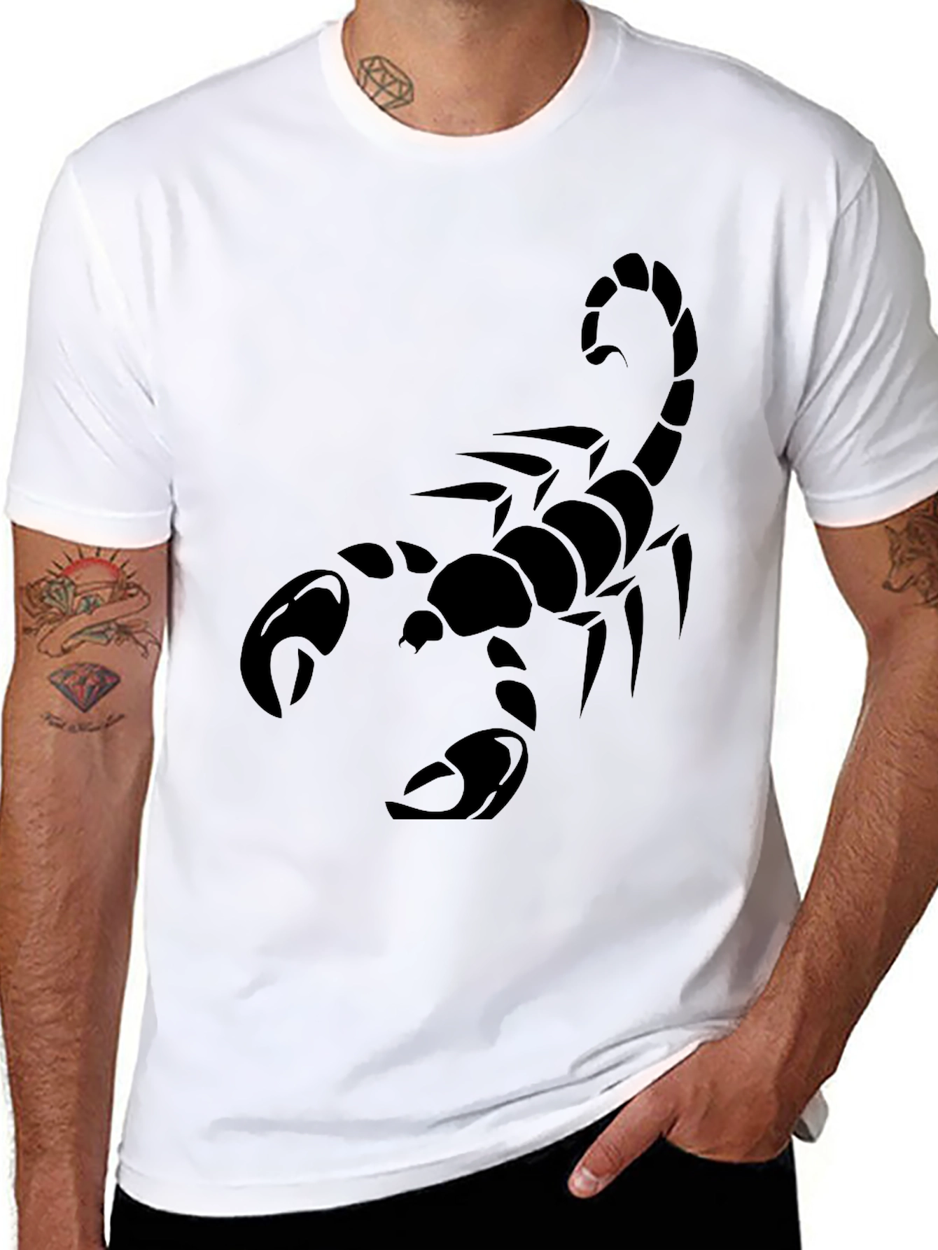Mens Black Scorpion Graphic T-Shirt