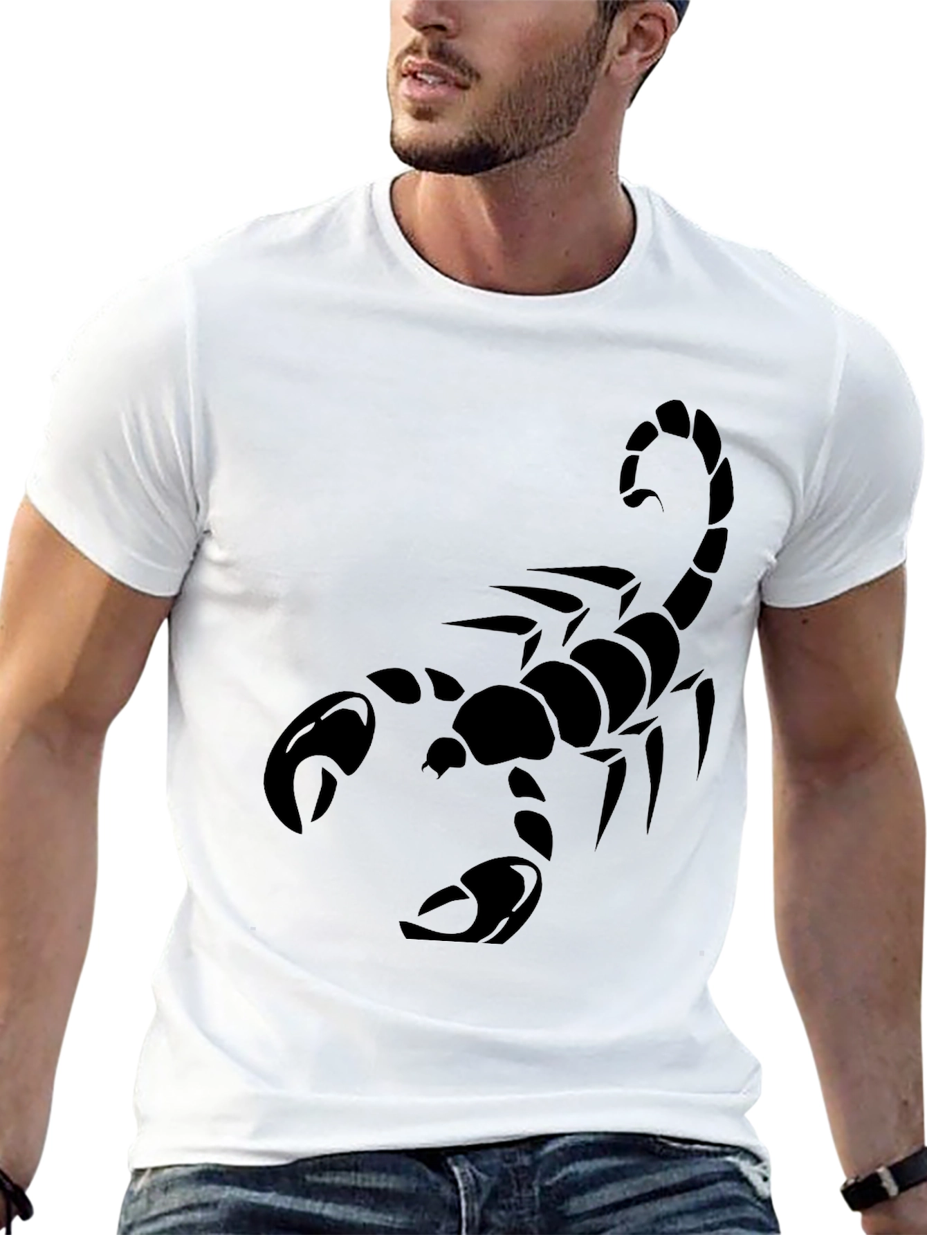 Mens Black Scorpion Graphic T-Shirt