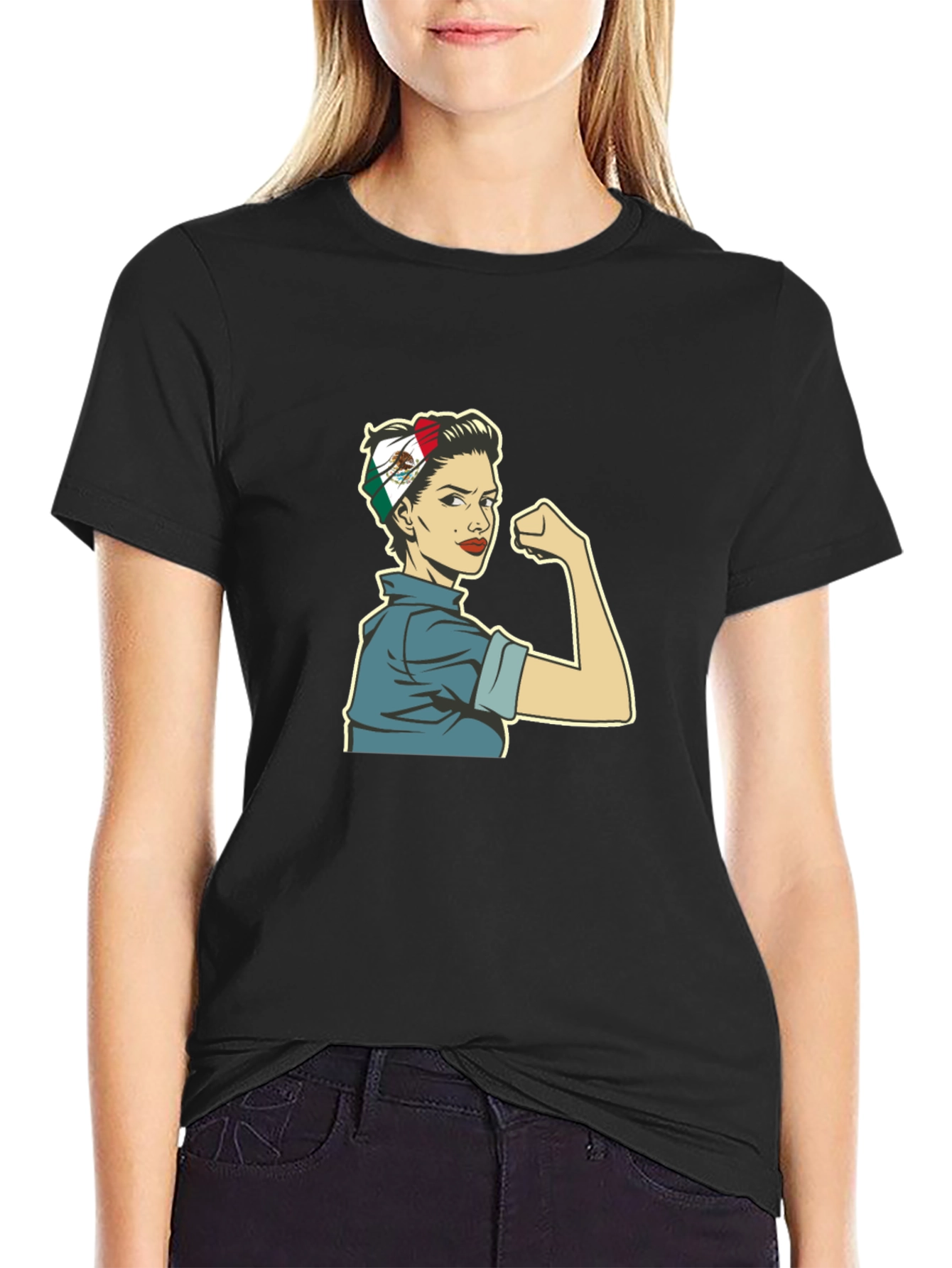 Rosie the Riveter Mexico Flag Women Empowerment T-Shirt
