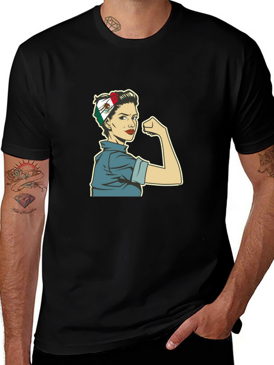 Rosie the Riveter Mexico Flag Women Empowerment T-Shirt