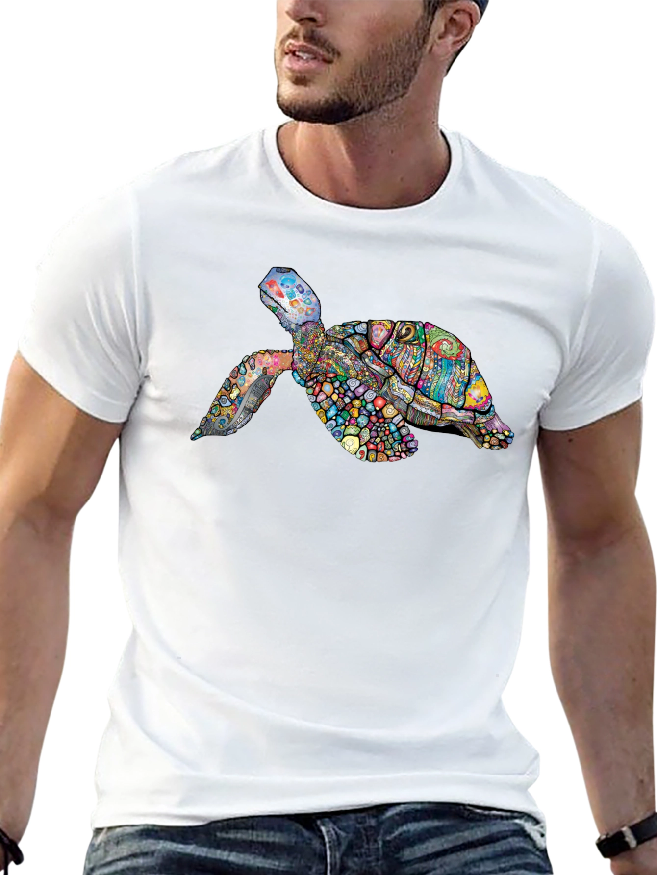 Turtle Graphic Tee - Black