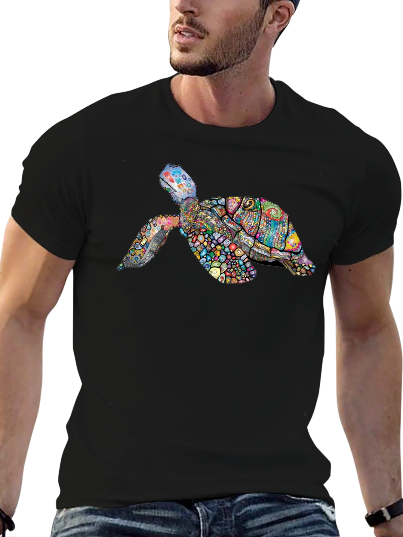 Turtle Graphic Tee - Black