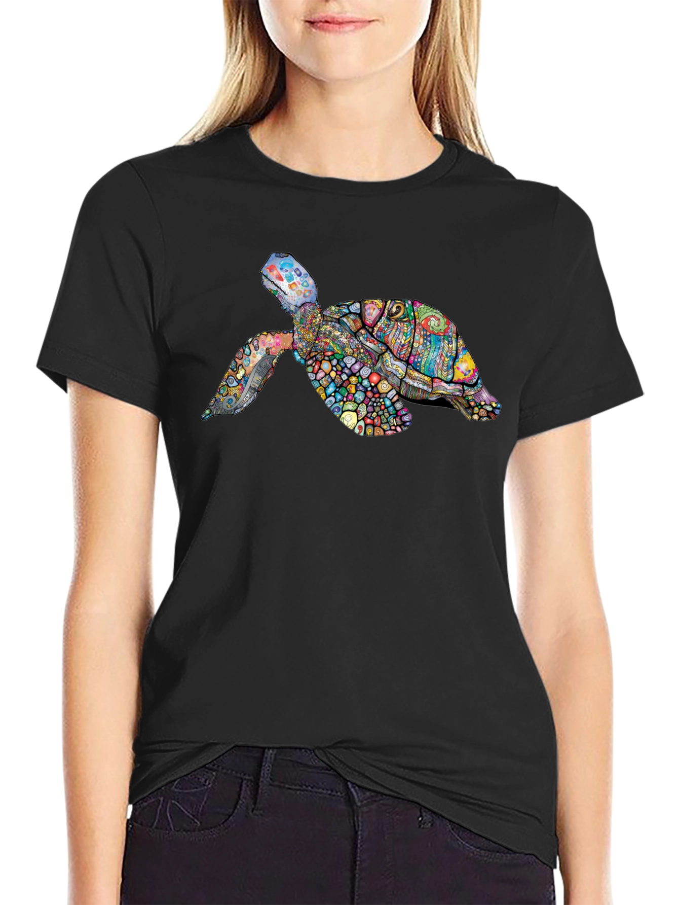 Turtle Graphic Tee - Black