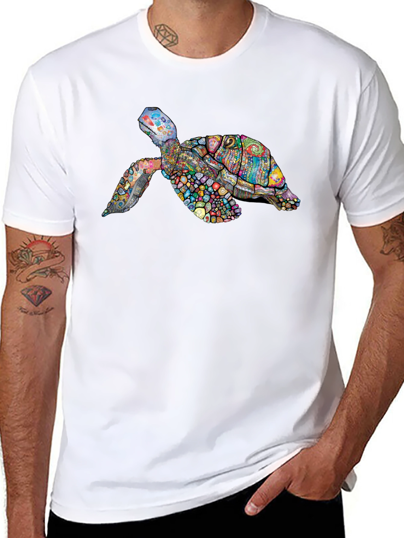 Turtle Graphic Tee - Black
