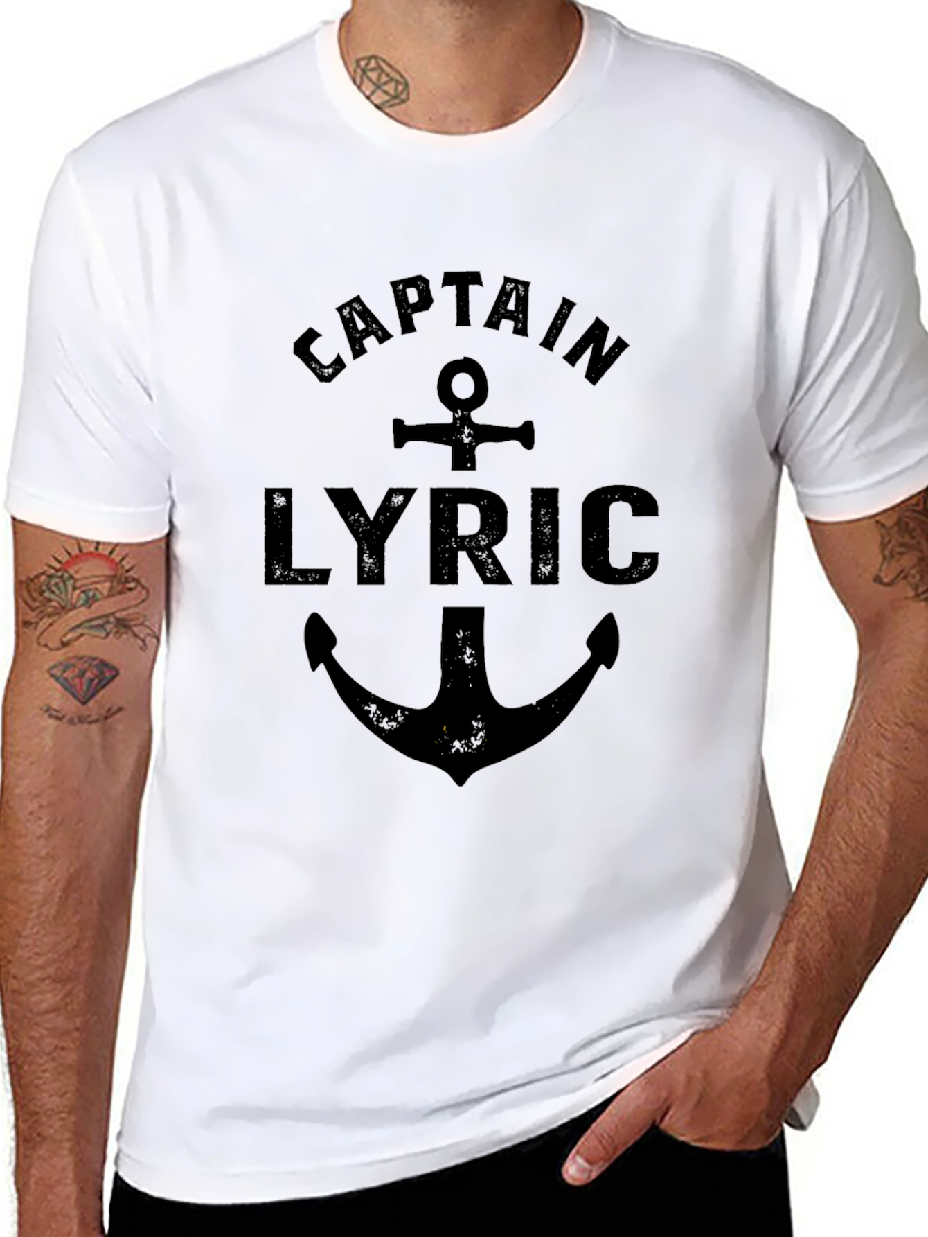 Captain Lyric Anchor Graphic T-Shirt