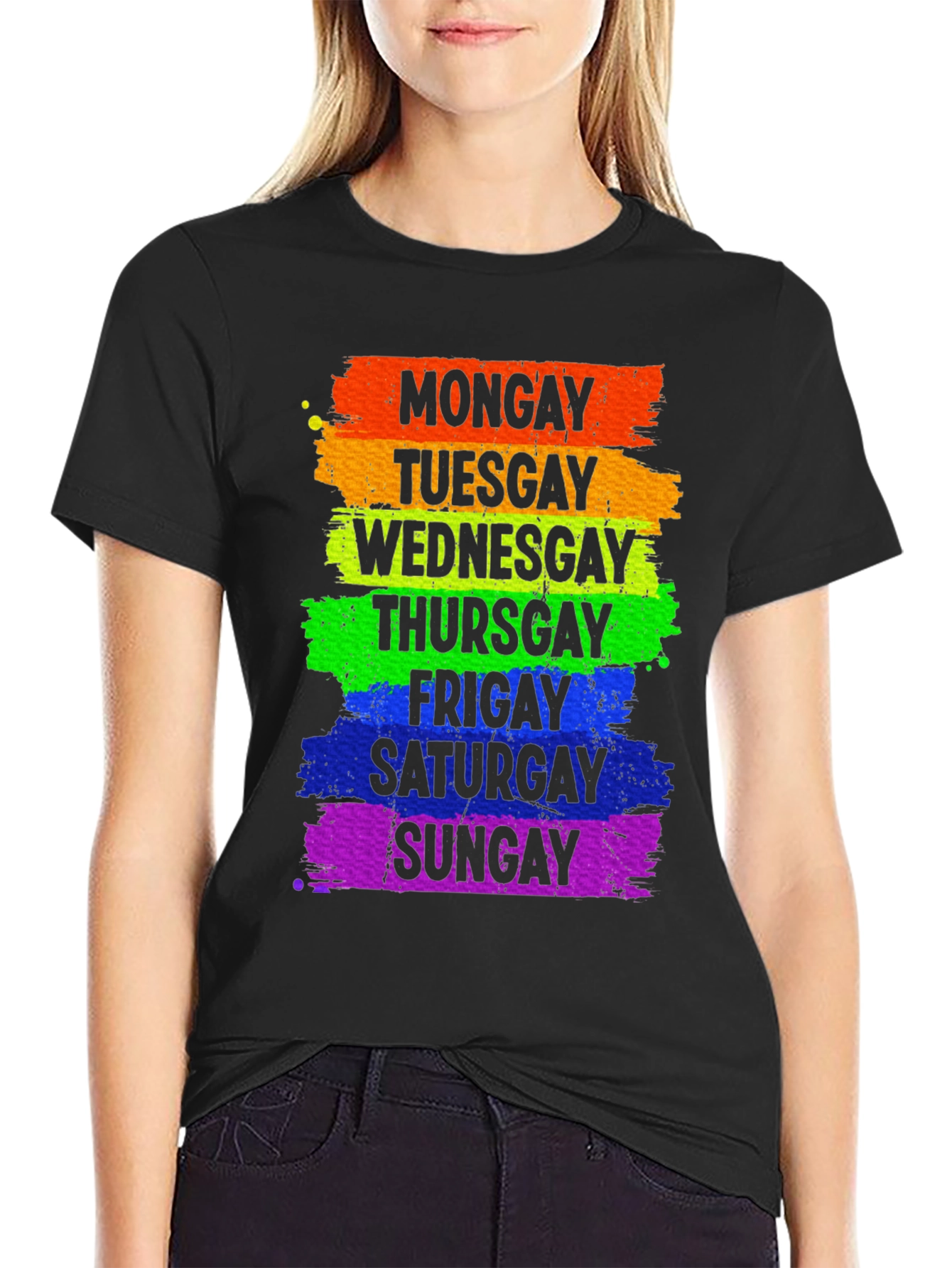 Gay Pride Days of the Week Rainbow T-Shirt