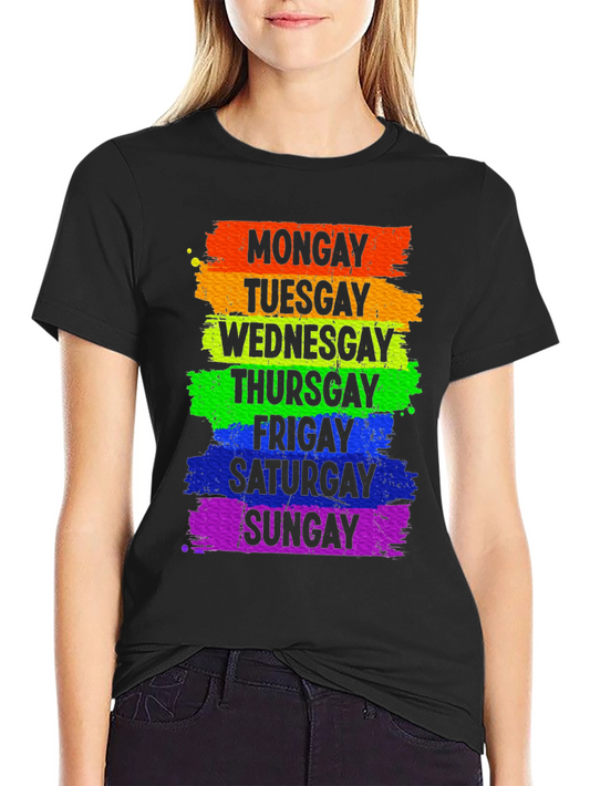 Gay Pride Days of the Week Rainbow T-Shirt