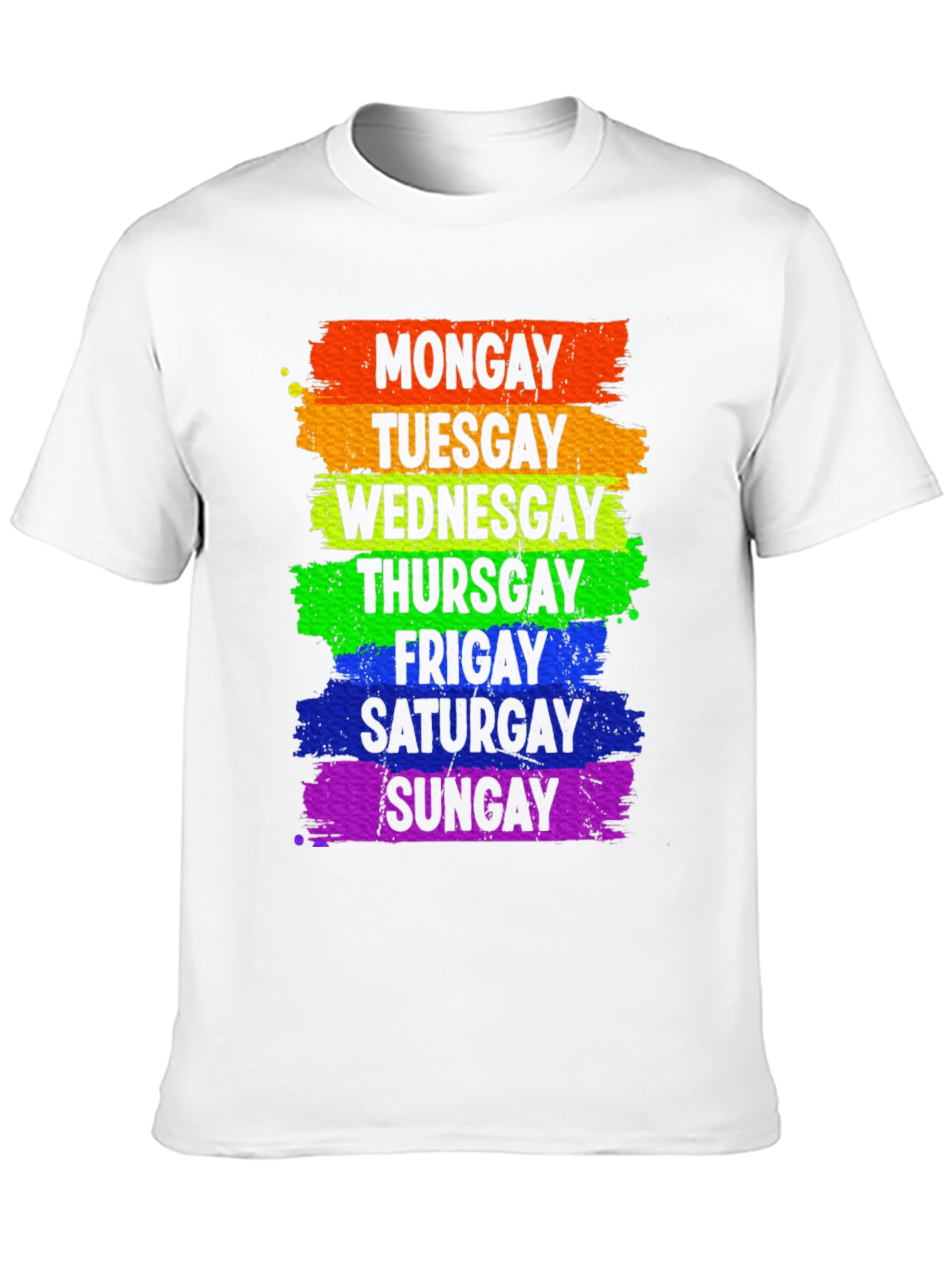 Gay Pride Days of the Week Rainbow T-Shirt