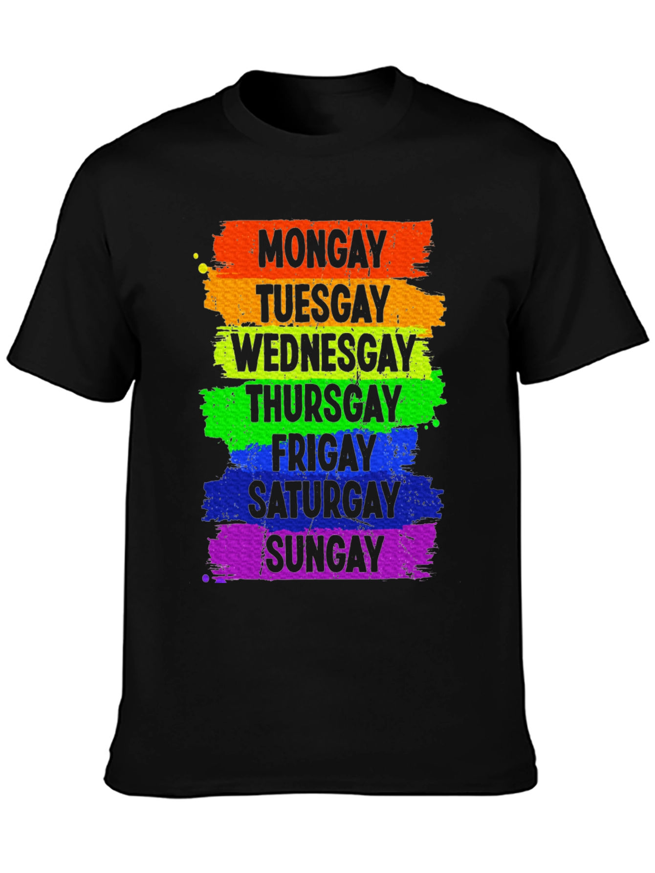 Gay Pride Days of the Week Rainbow T-Shirt