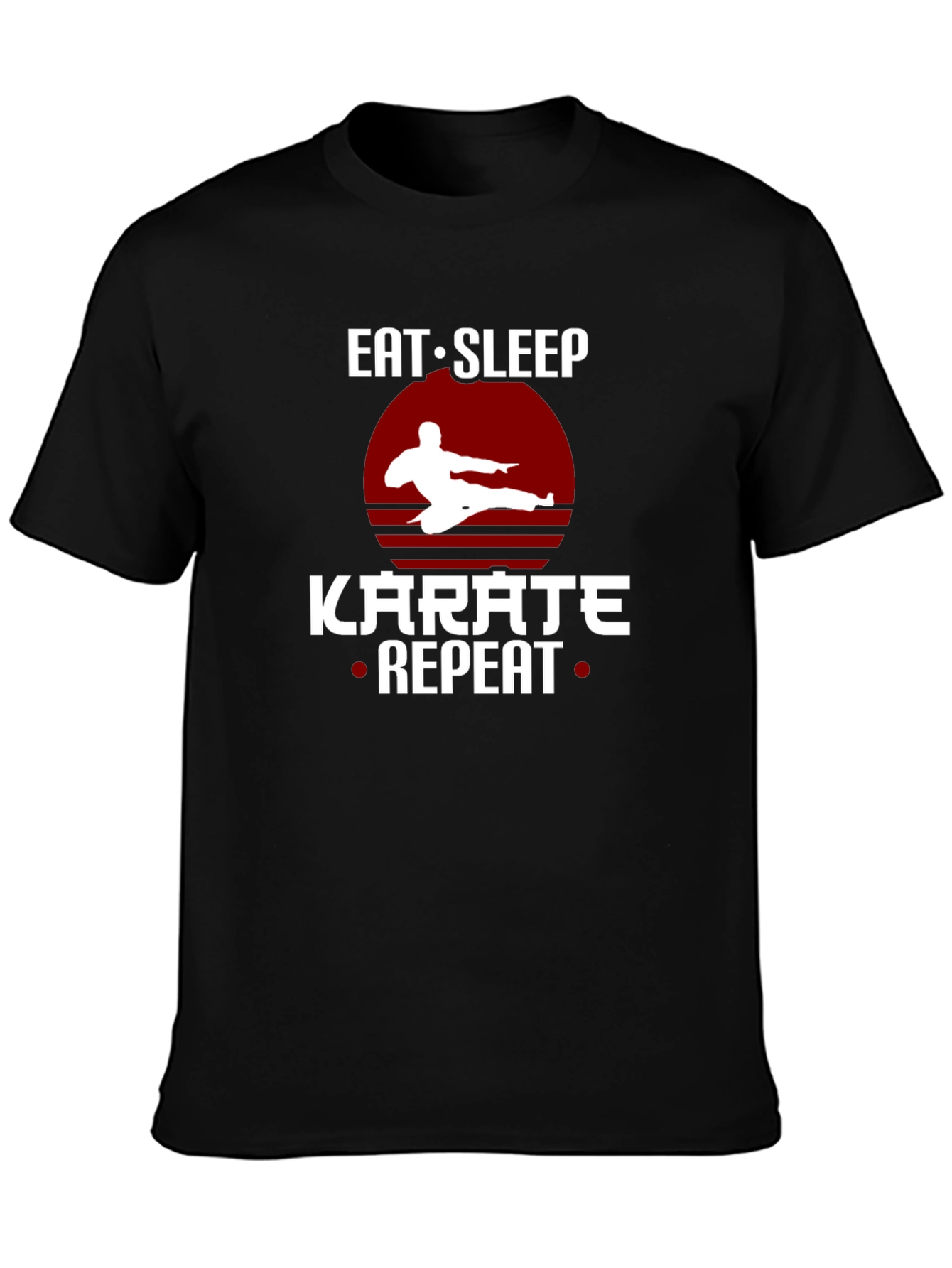 Eat Sleep Karate Repeat T-Shirt Martial Arts Tee