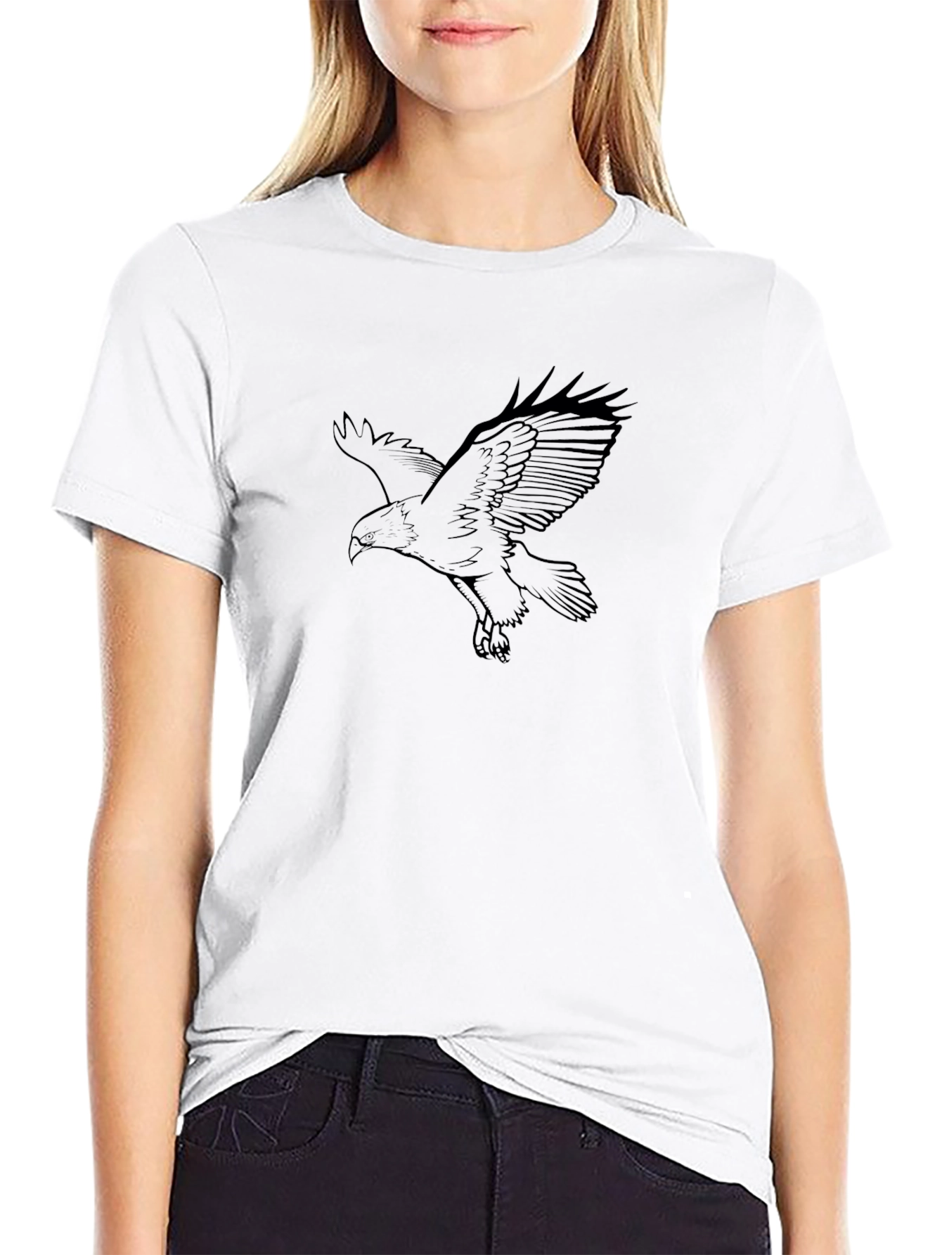 Black Eagle Graphic Tee - Mens Casual Shirt