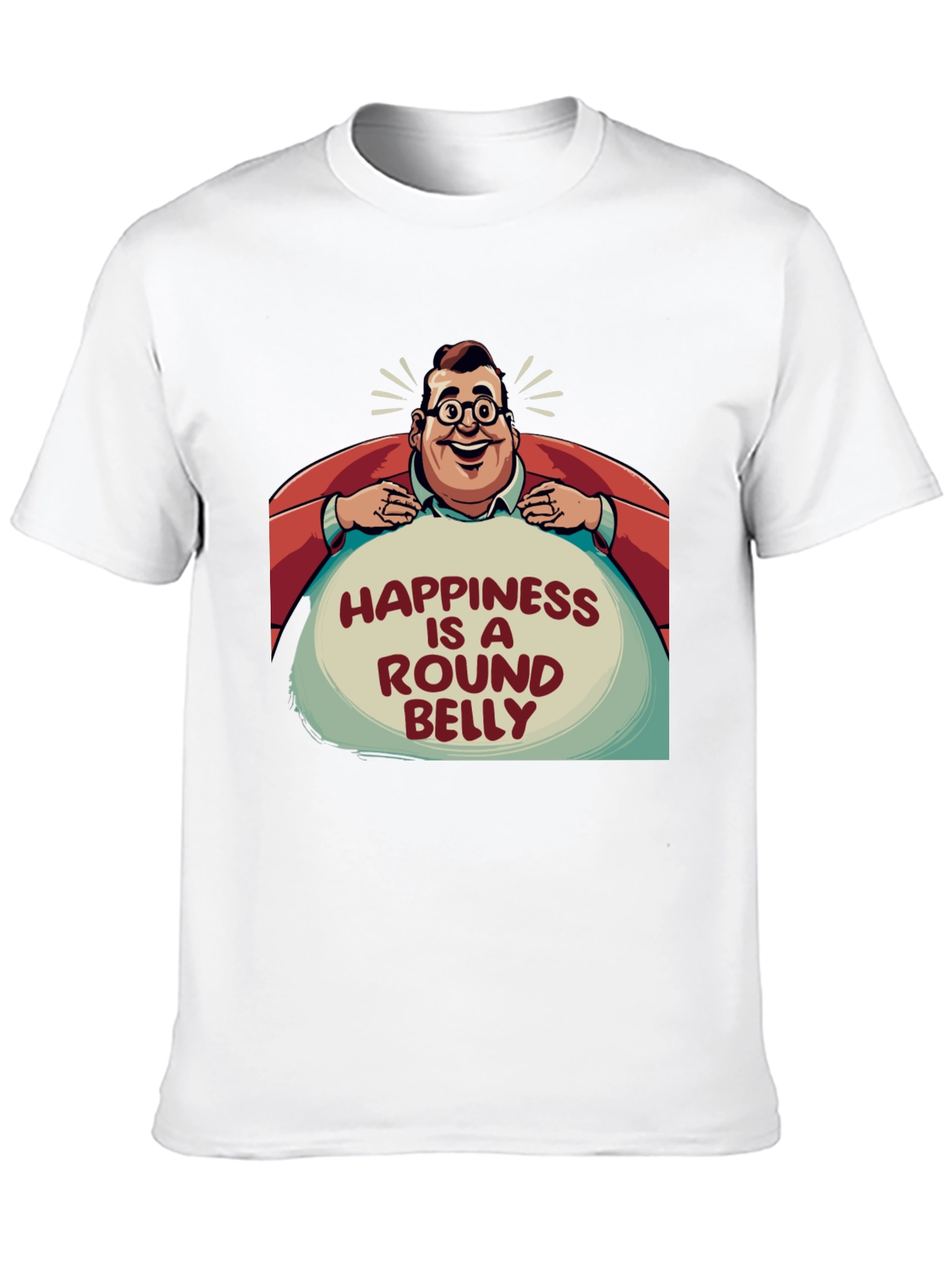 Happiness is a Round Belly Graphic T-Shirt