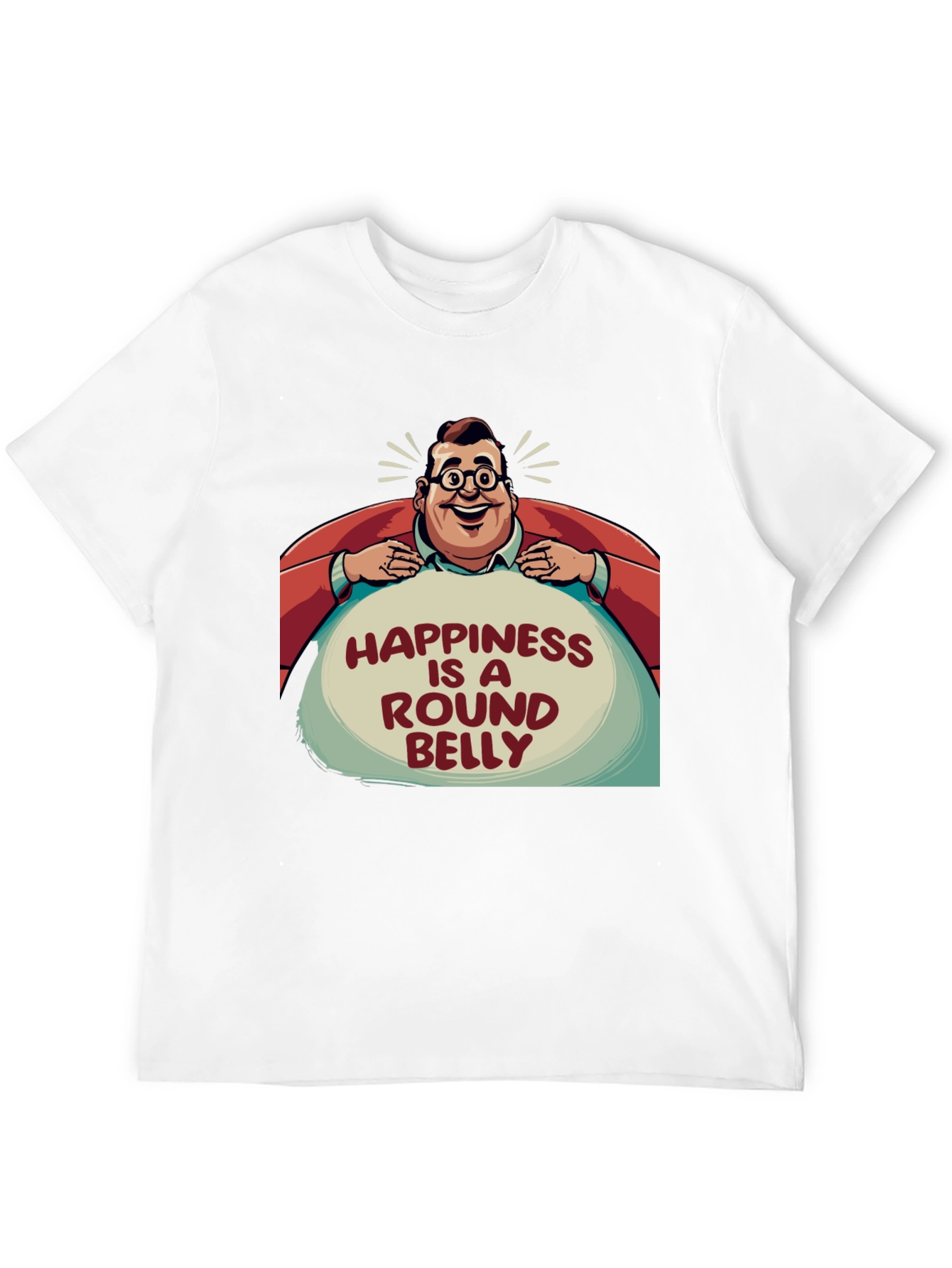 Happiness is a Round Belly Graphic T-Shirt