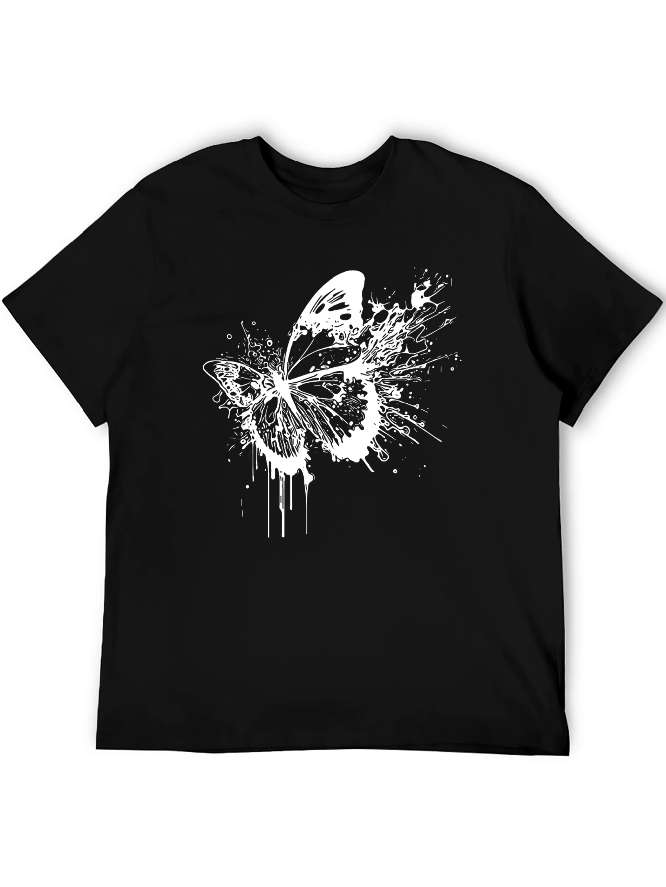 Butterfly Splash T-Shirt - Black Graphic Tee