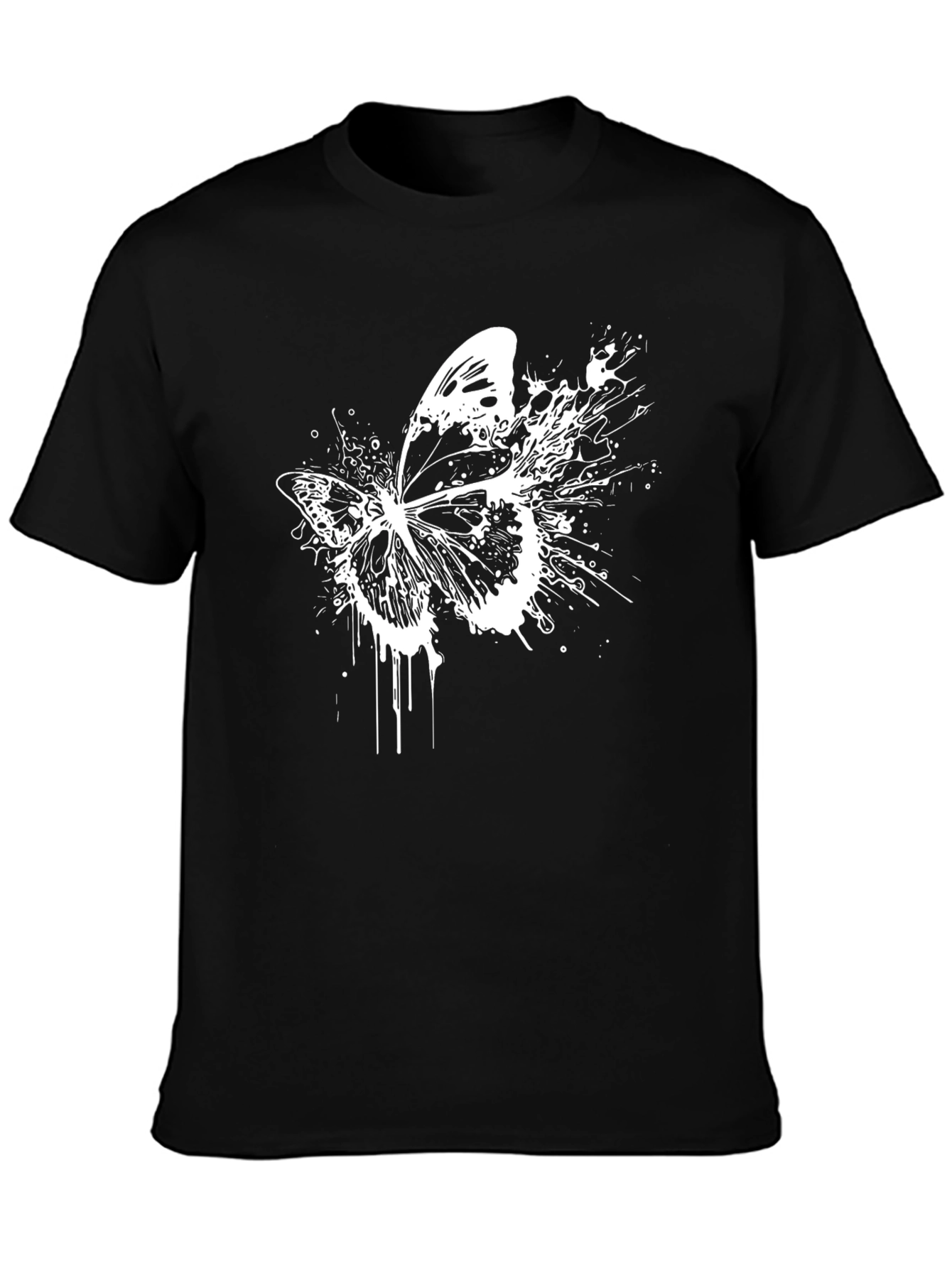 Butterfly Splash T-Shirt - Black Graphic Tee
