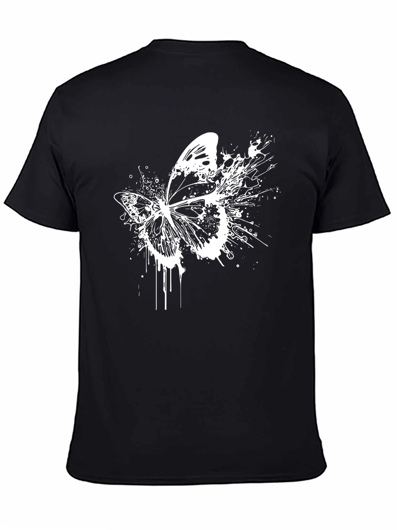 Butterfly Splash T-Shirt - Black Graphic Tee