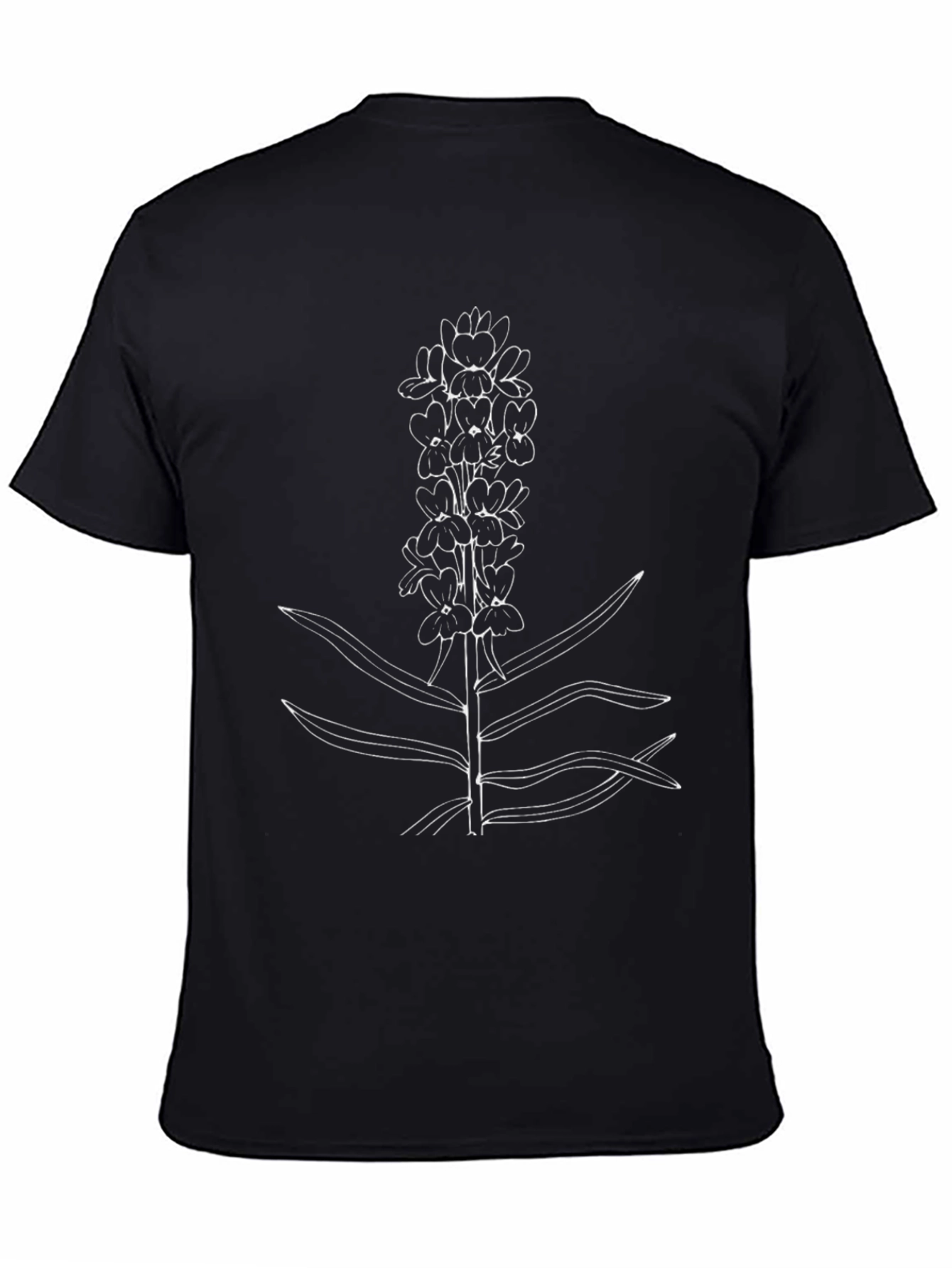 Botanical Sketch T-Shirt - Black Casual Tee