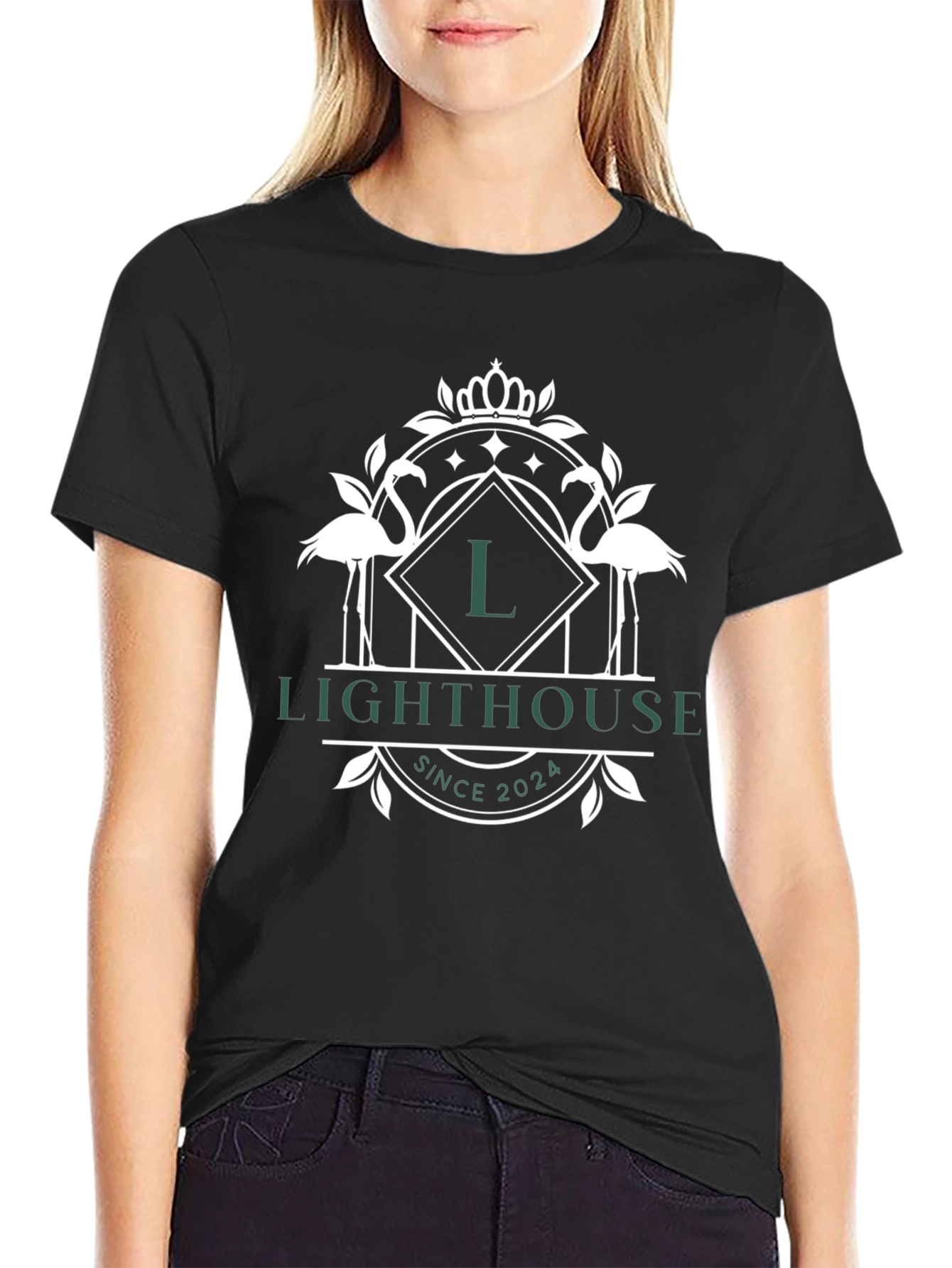 Flamingo Lighthouse Graphic Tee - Unisex