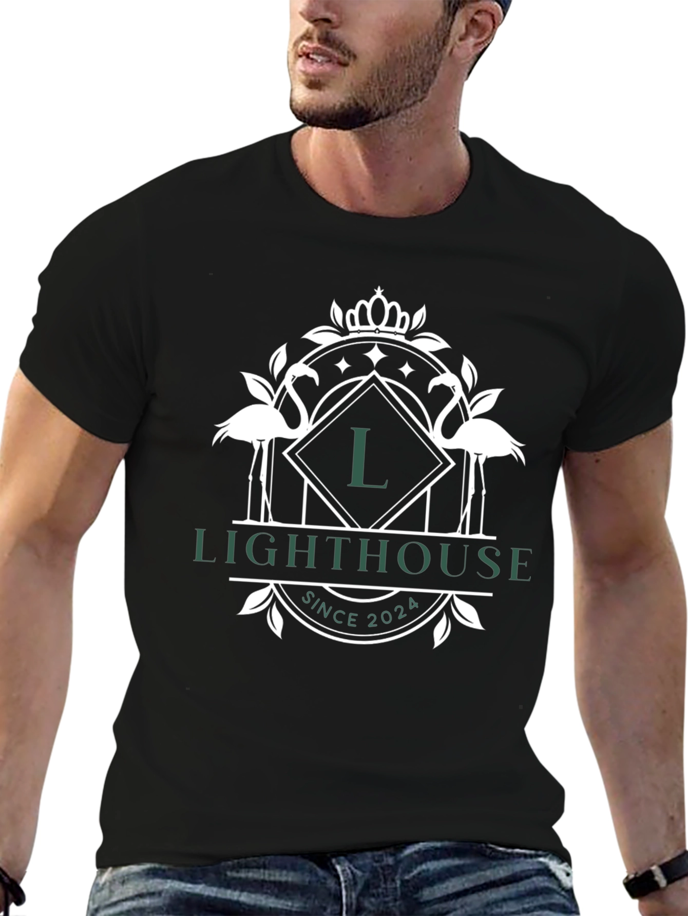 Flamingo Lighthouse Graphic Tee - Unisex