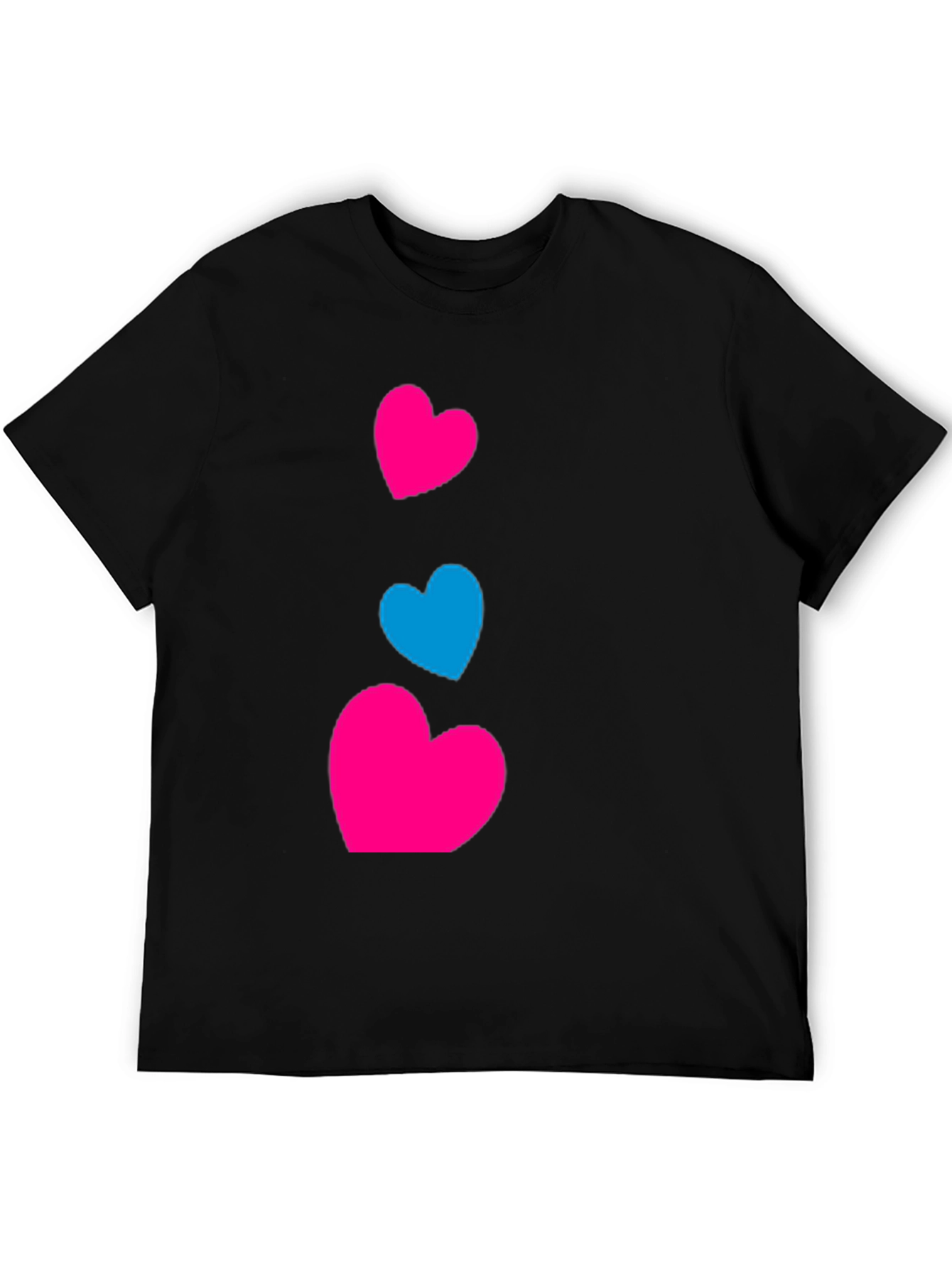 Heart Graphic Tee - Casual Black T-Shirt