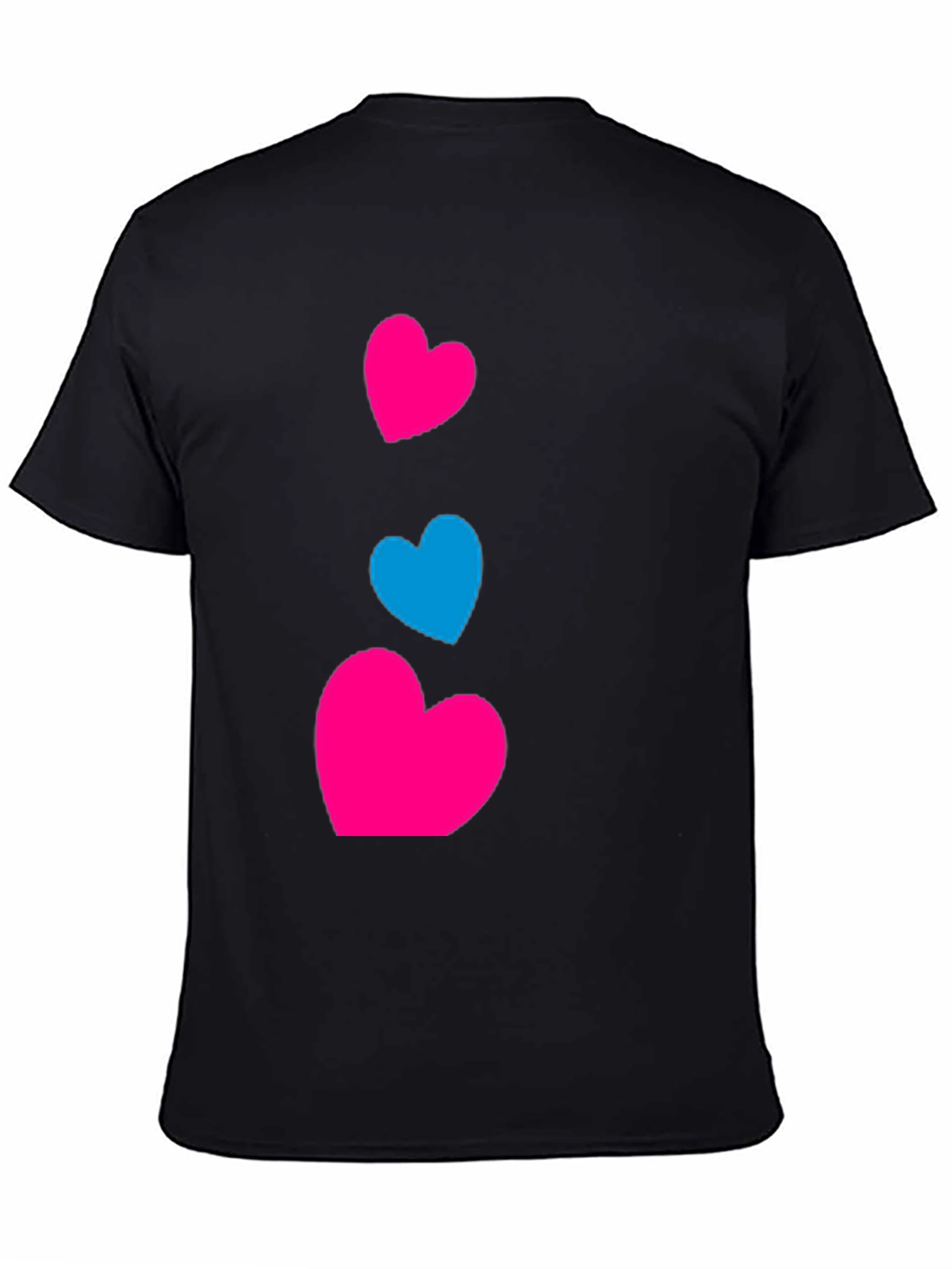 Heart Graphic Tee - Casual Black T-Shirt