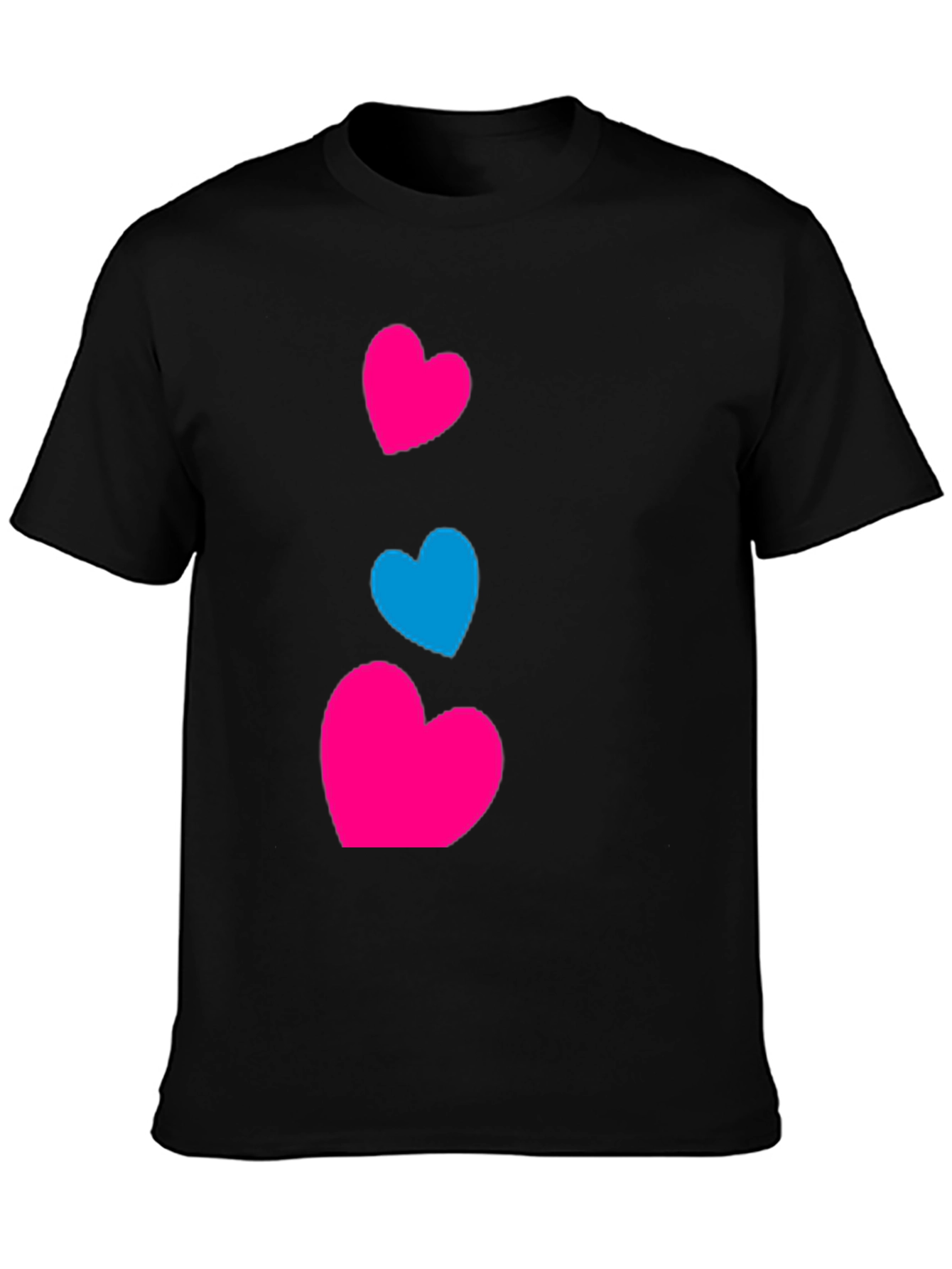 Heart Graphic Tee - Casual Black T-Shirt