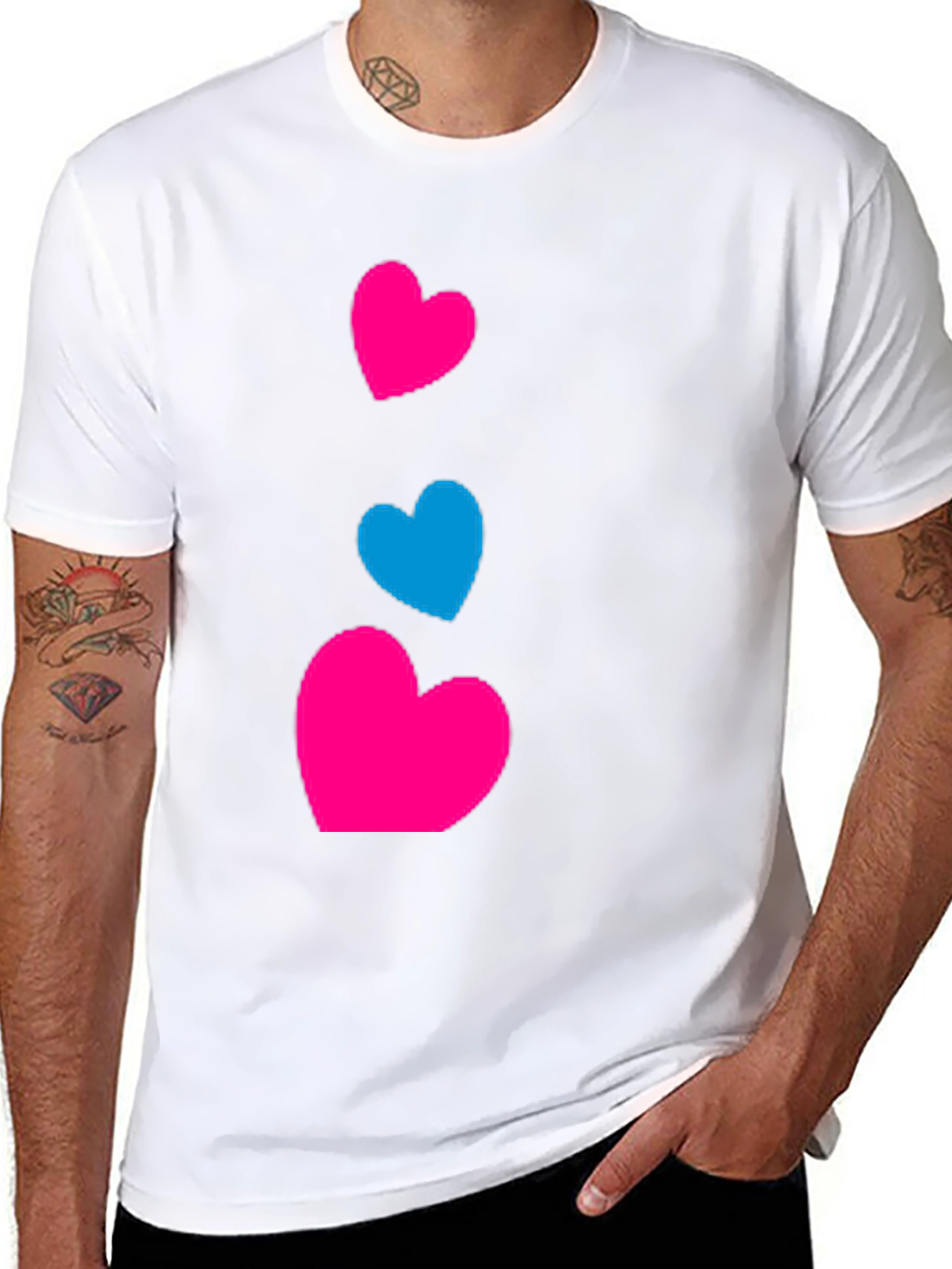 Heart Graphic Tee - Casual Black T-Shirt
