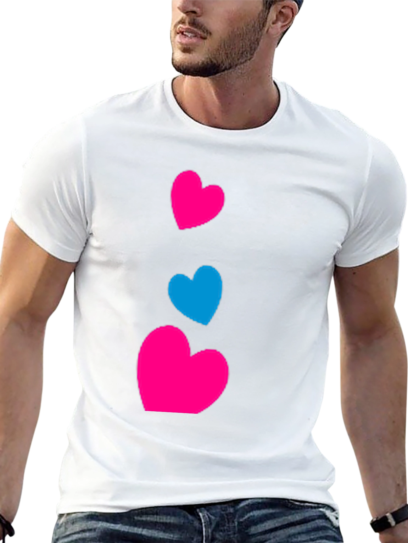 Heart Graphic Tee - Casual Black T-Shirt