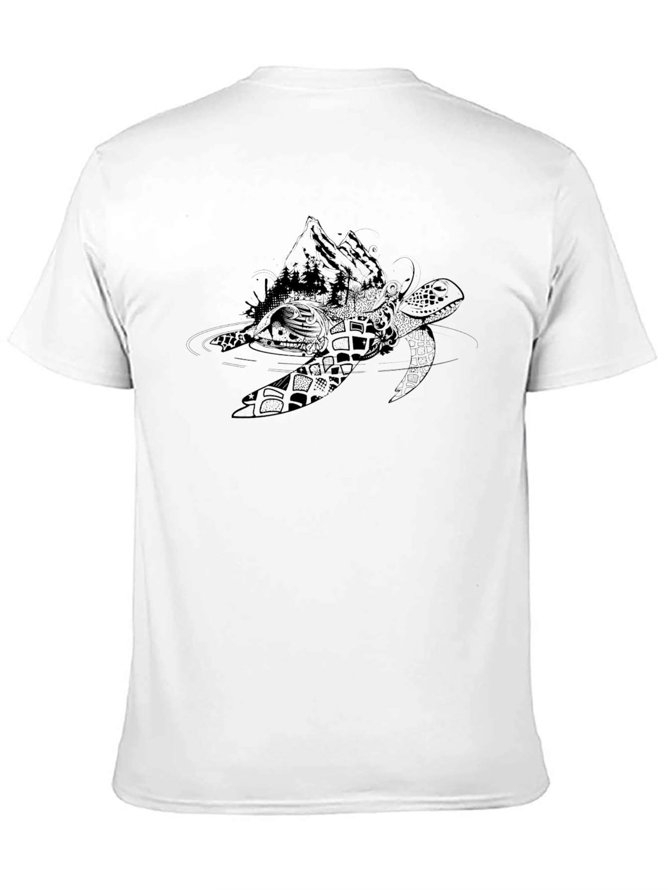 Black Turtle Graphic Tee - Nature Inspired Design