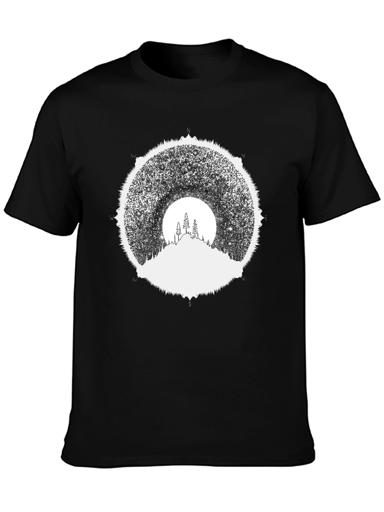 Stargazer Mountain Tee - Black Graphic T-Shirt