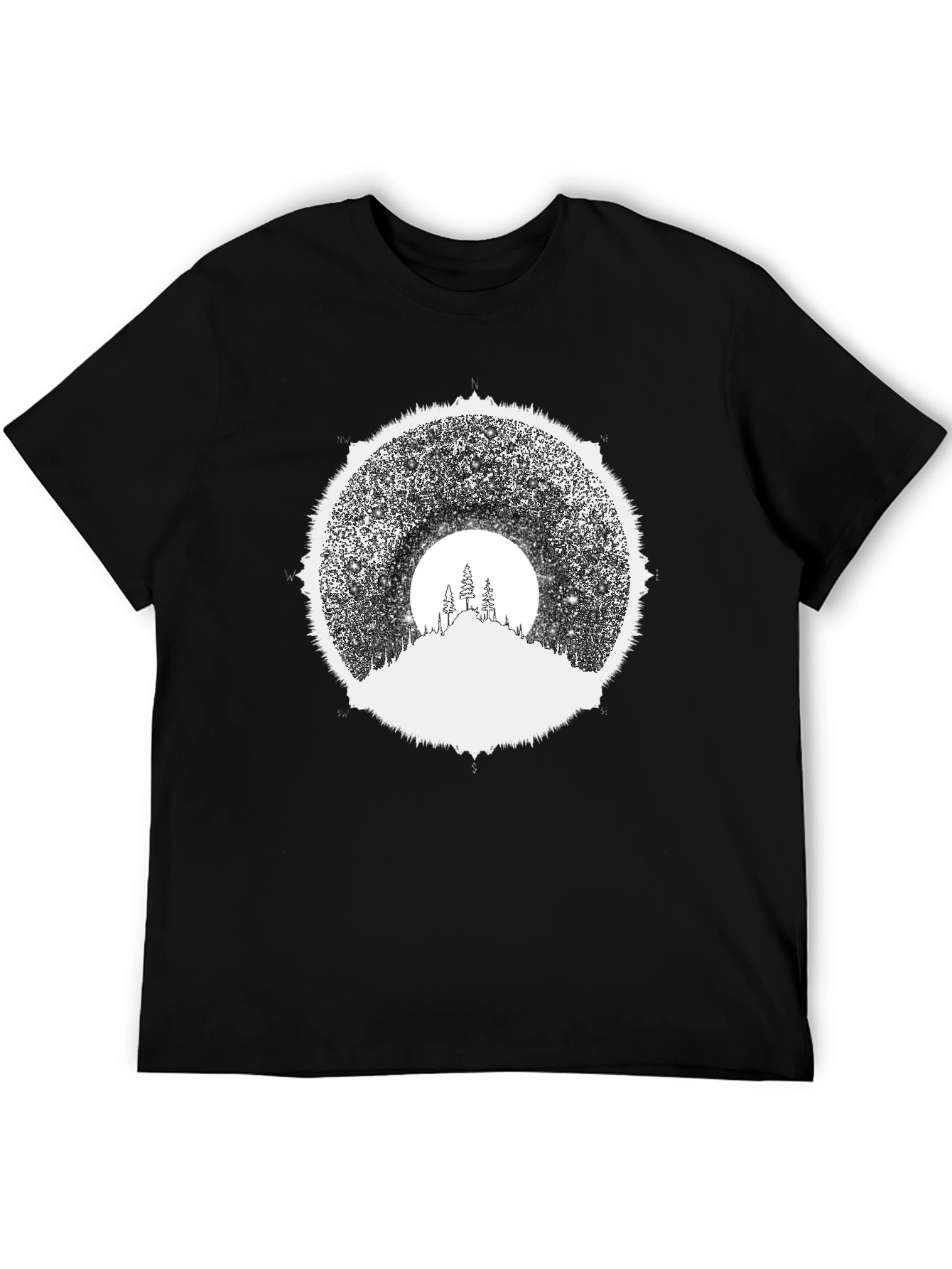 Stargazer Mountain Tee - Black Graphic T-Shirt