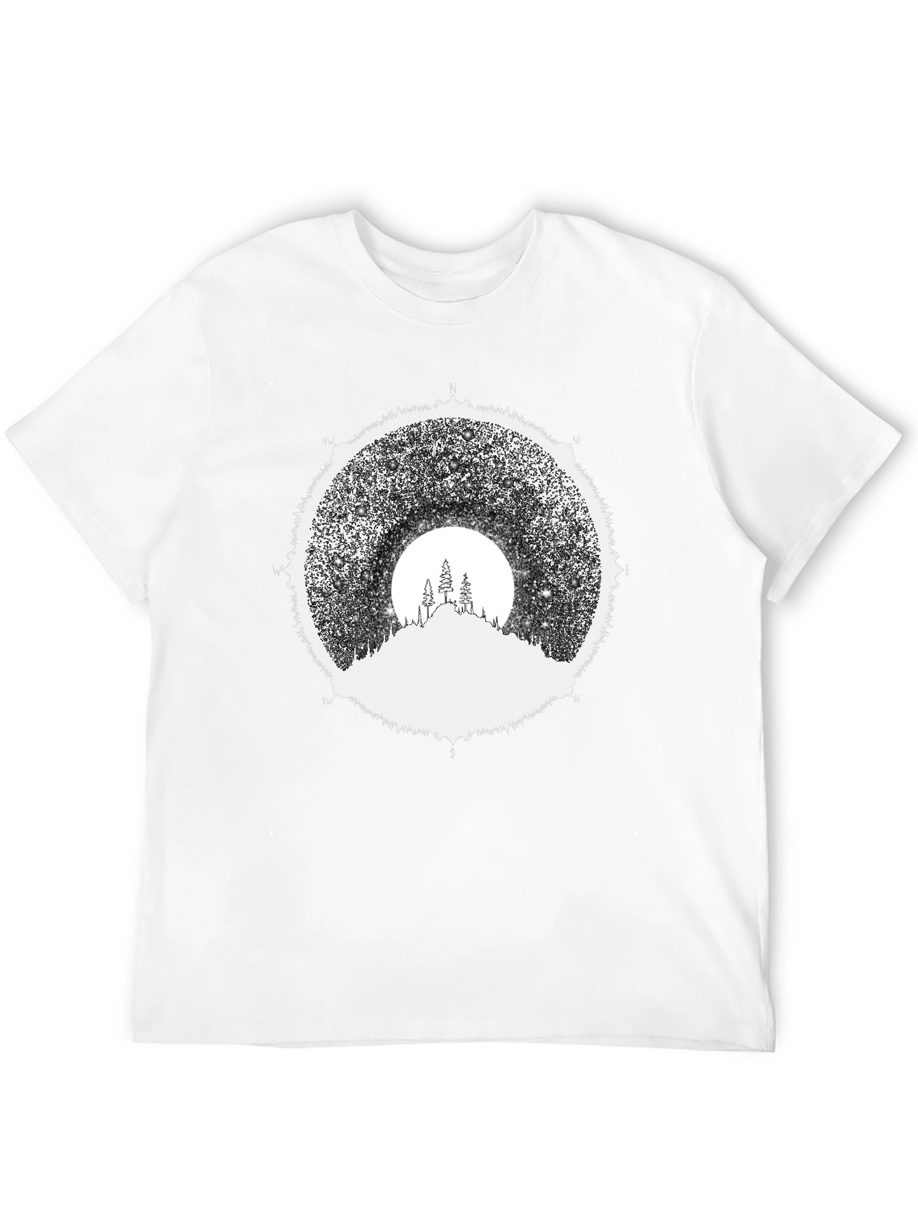 Stargazer Mountain Tee - Black Graphic T-Shirt