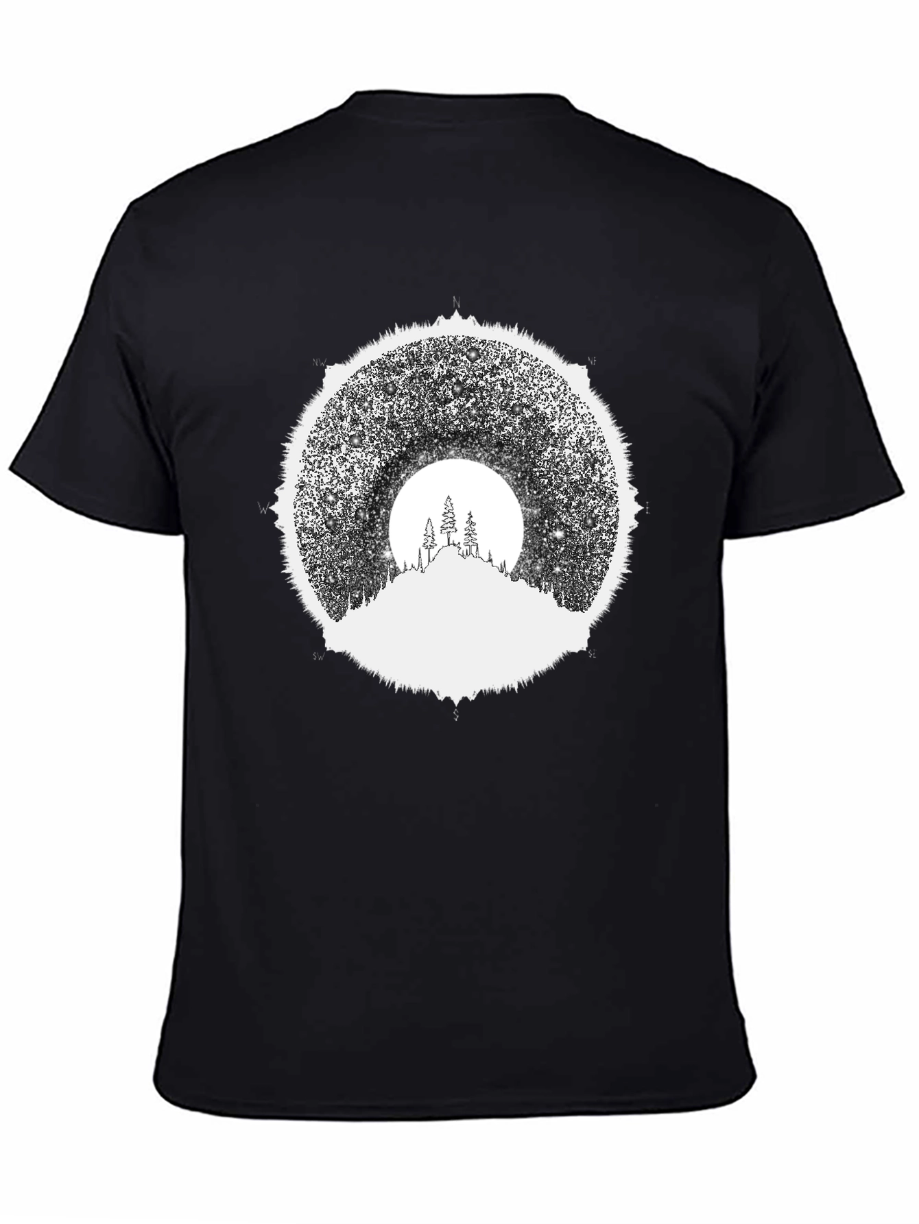 Stargazer Mountain Tee - Black Graphic T-Shirt