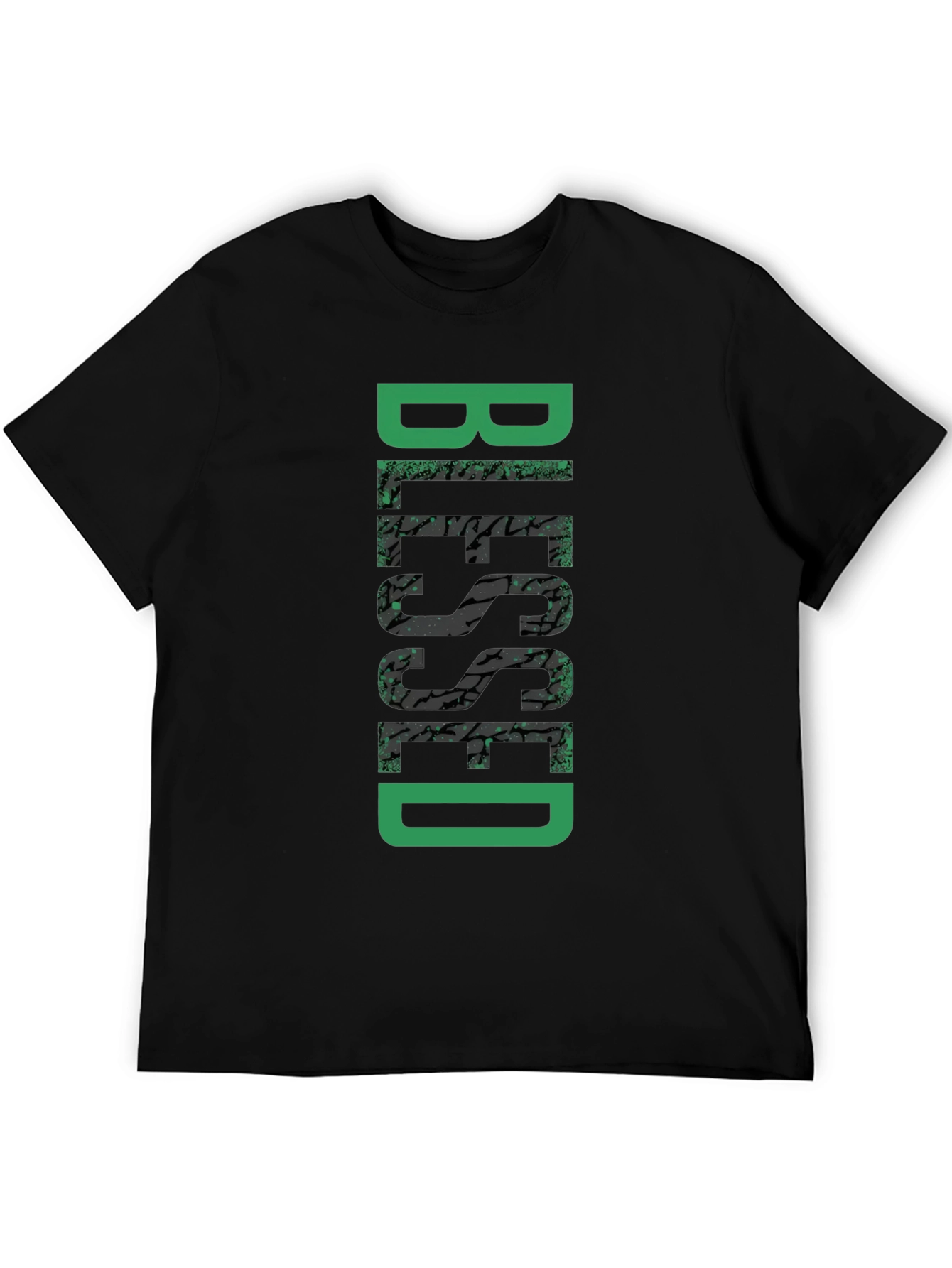 Blessed Graphic Tee - Black Cotton Casual Wear