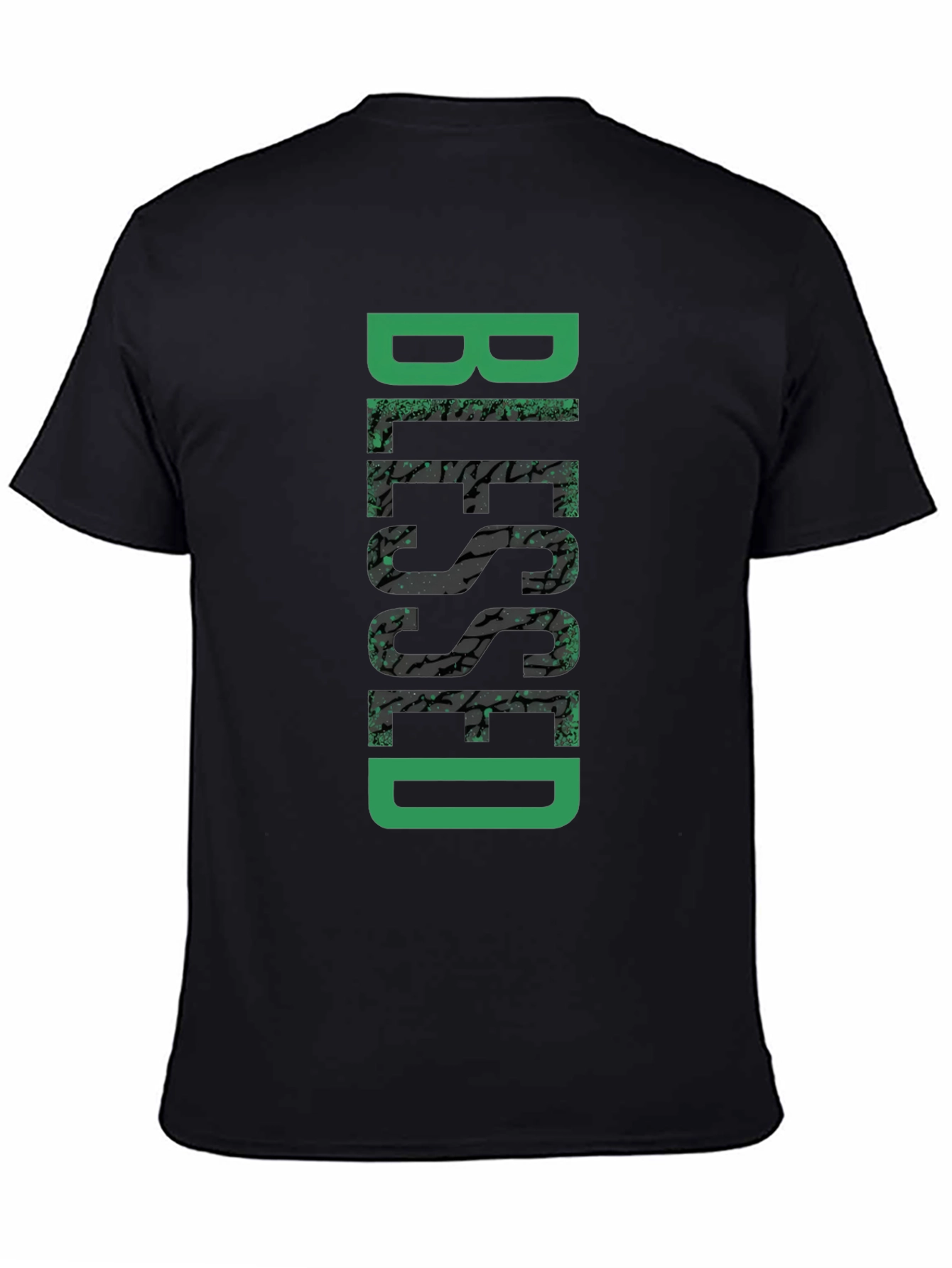 Blessed Graphic Tee - Black Cotton Casual Wear