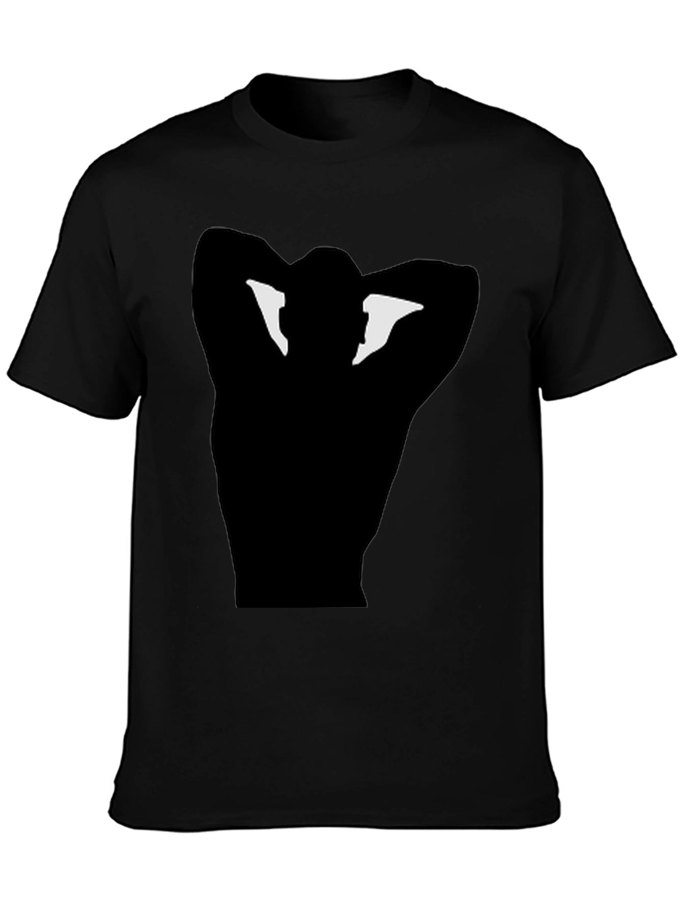 Black Graphic Tee - Man Silhouette