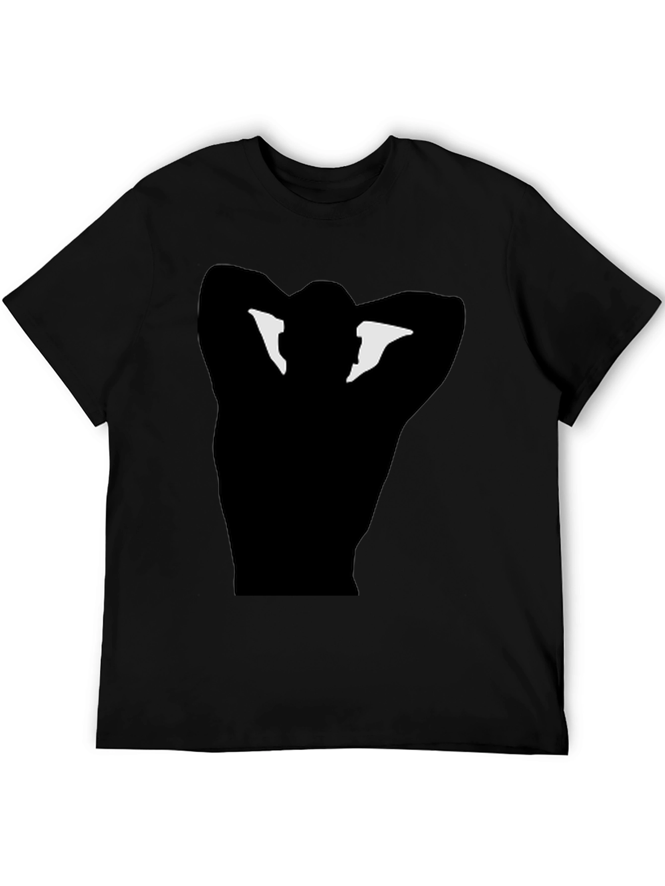 Black Graphic Tee - Man Silhouette