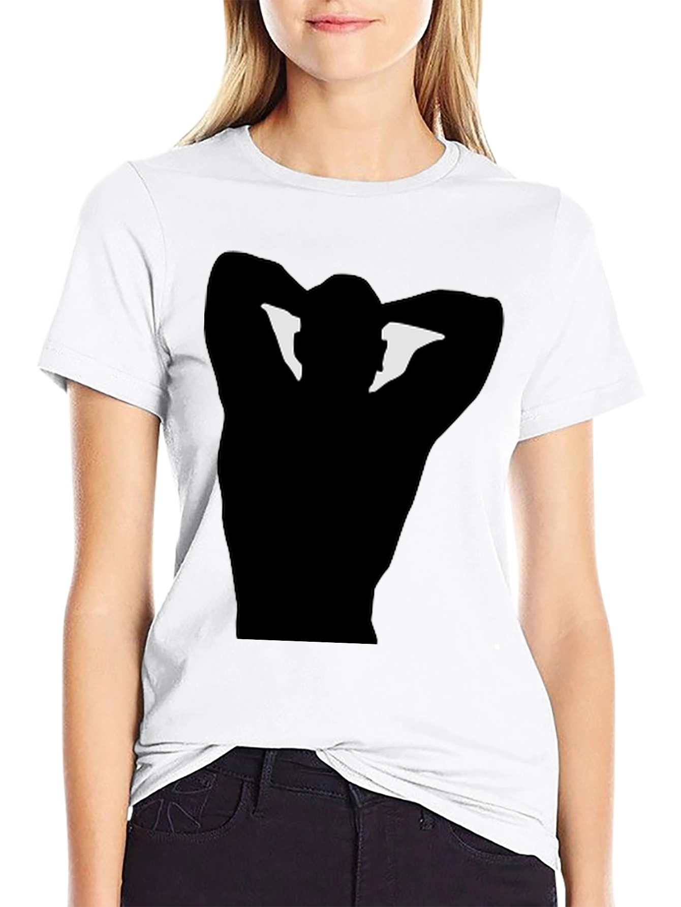 Black Graphic Tee - Man Silhouette