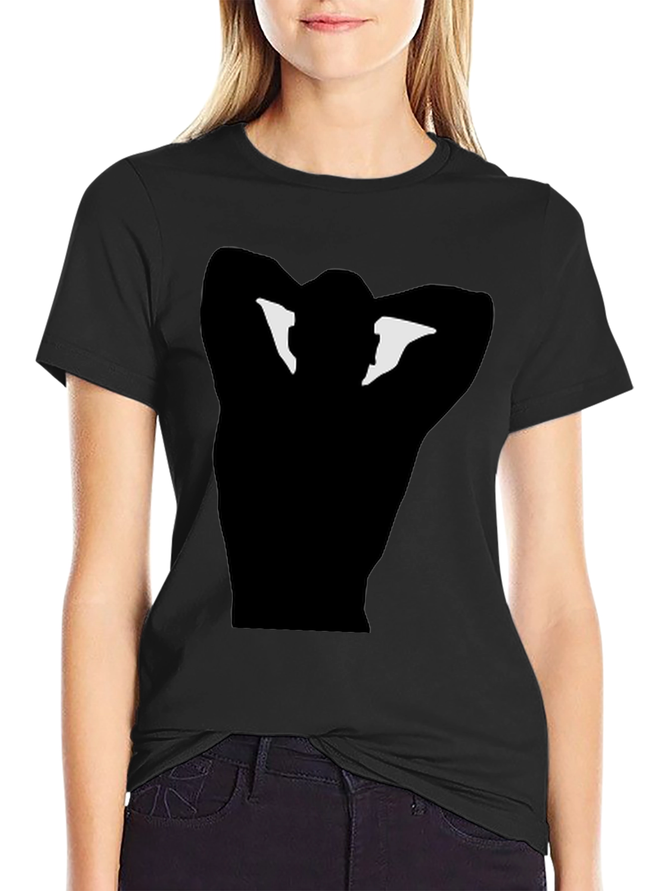 Black Graphic Tee - Man Silhouette