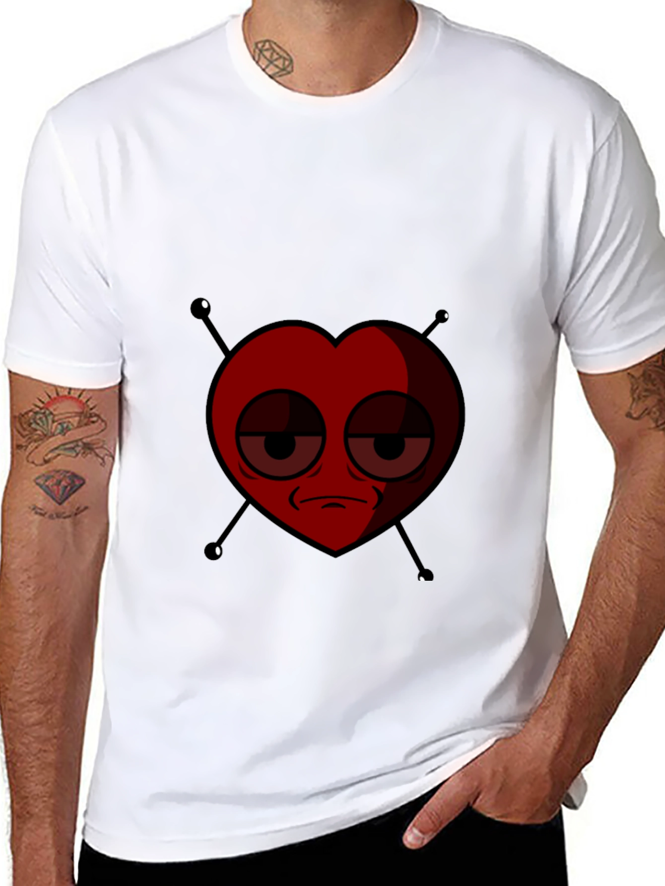 Emo Heart Graphic Tee - Express Yourself!