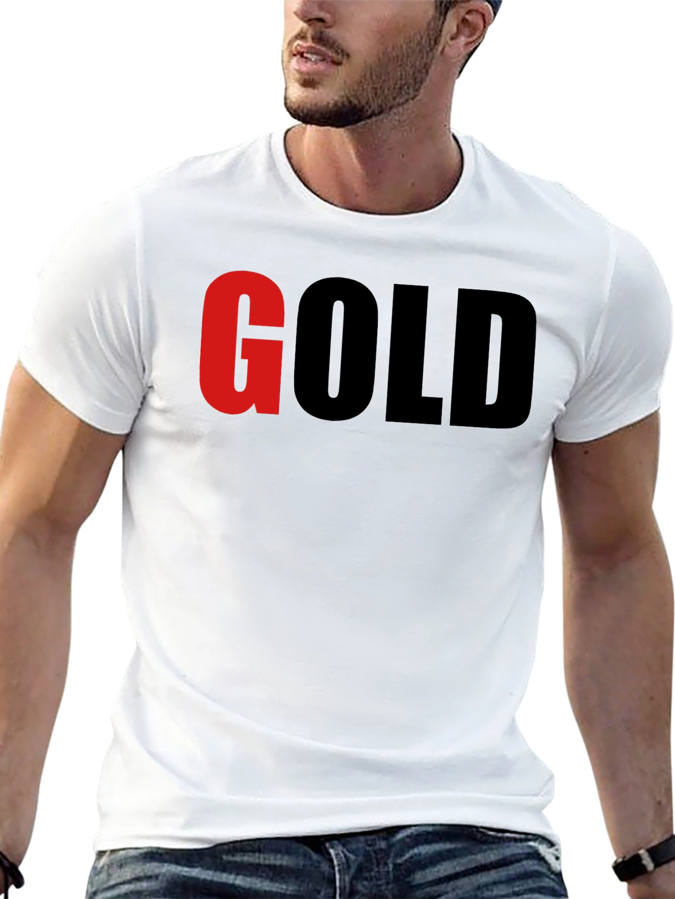 GOLD Graphic T-Shirt - Bold Statement Tee
