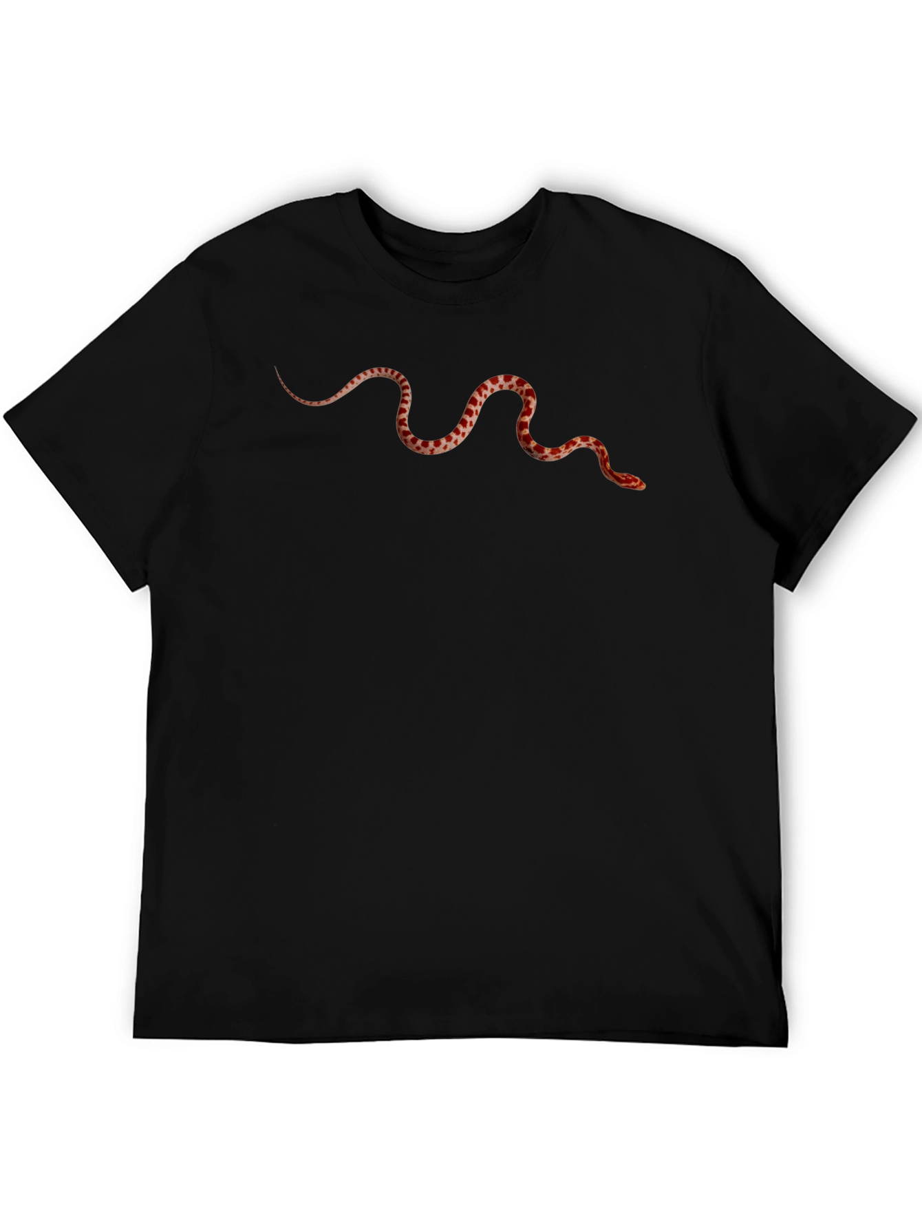 Snake Graphic Print Black T-Shirt