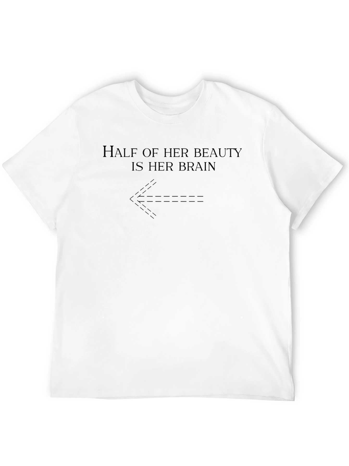 Half Her Beauty is Her Brain Graphic Tee