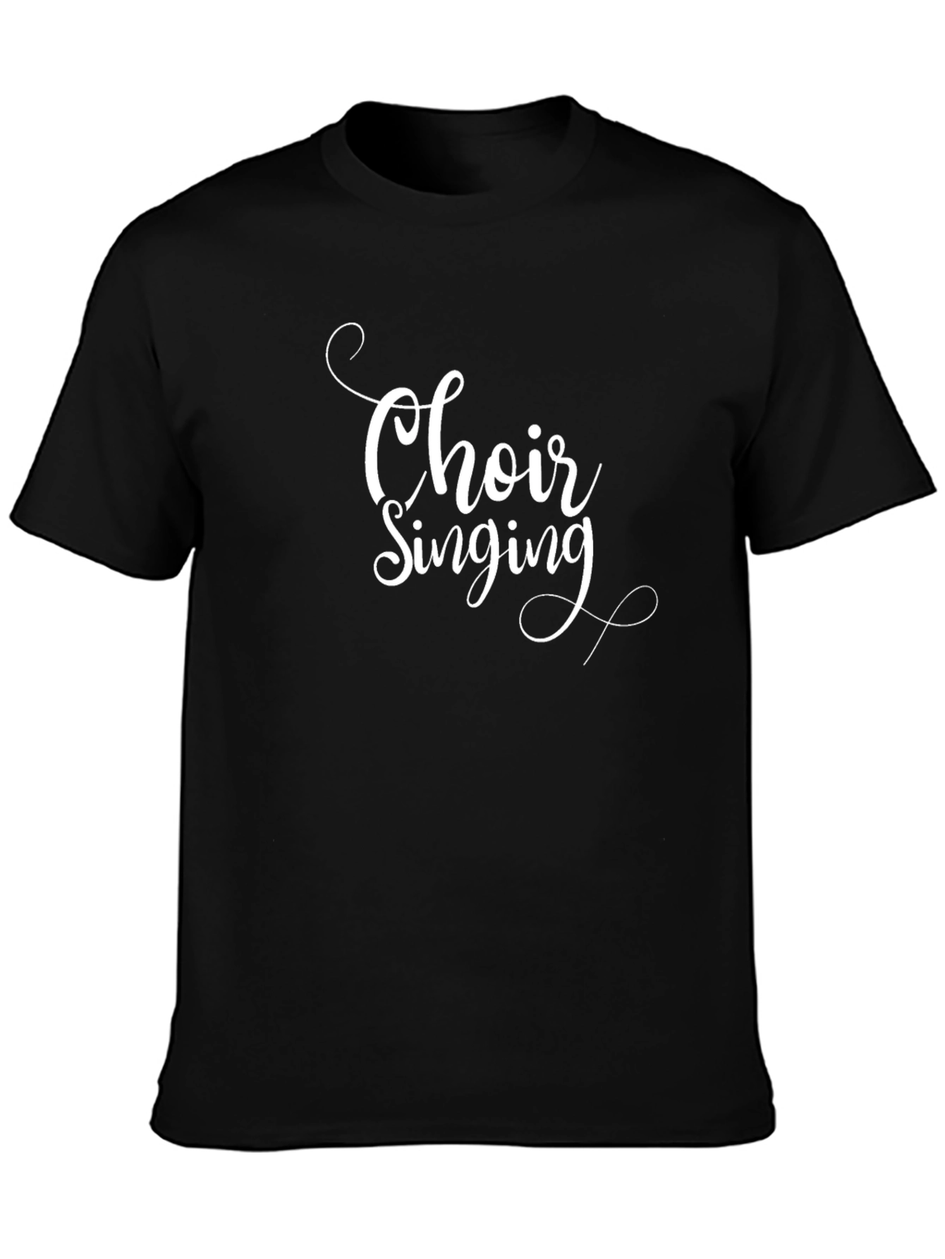Choir Singing Black T-Shirt